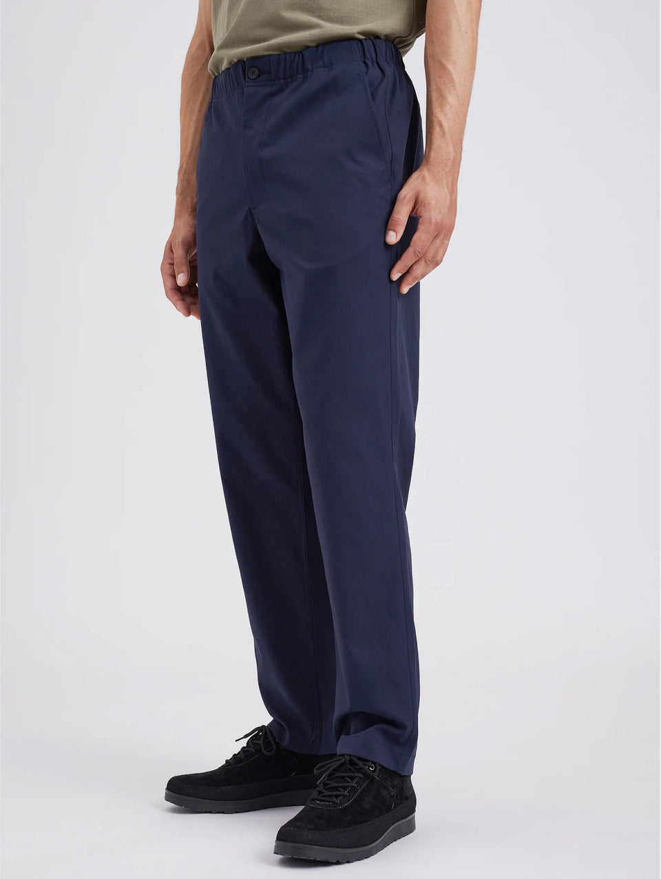 NORSE PROJECTS Pantaloni in Solotex con Elastico in Vita Blu Economico