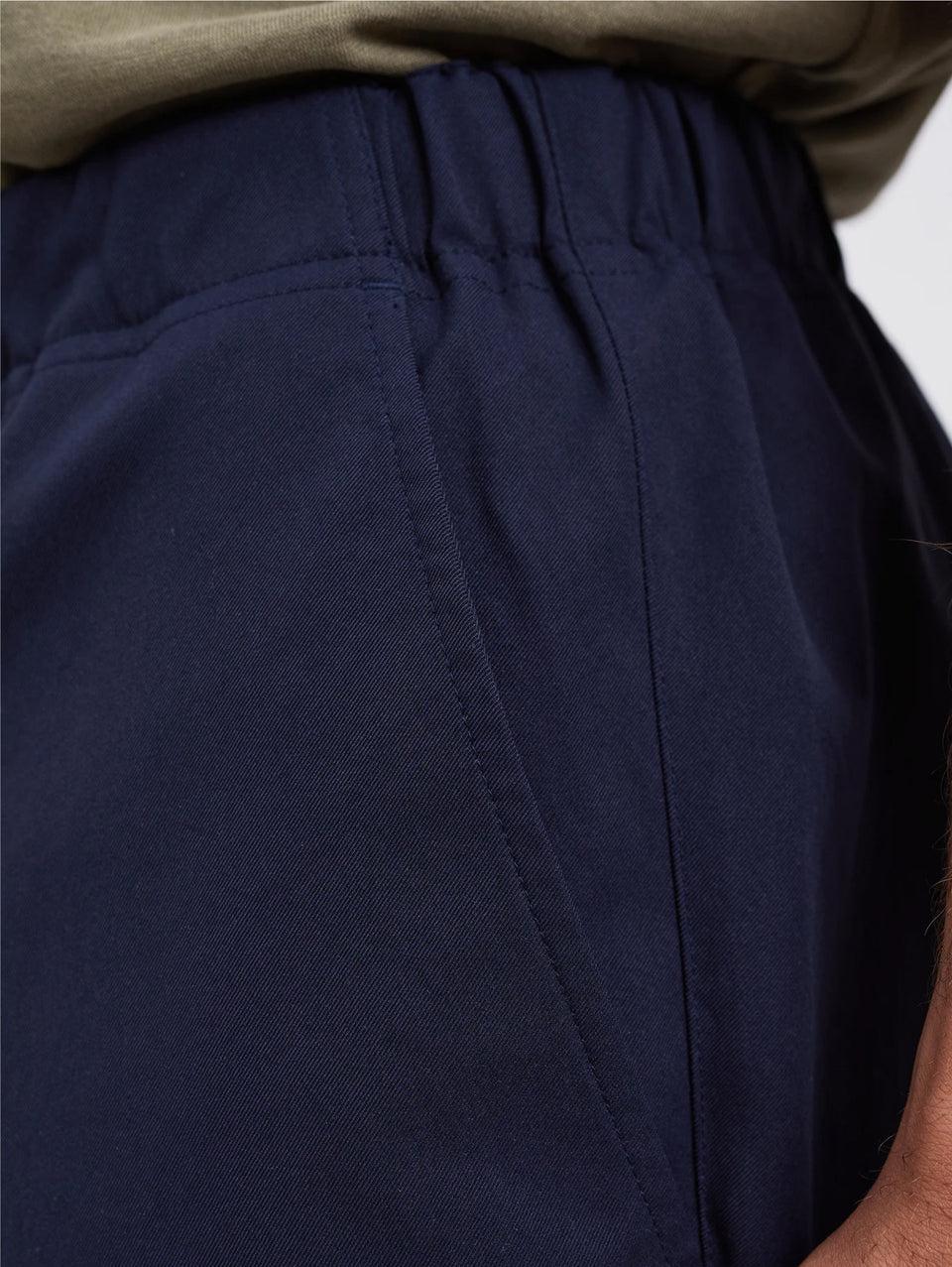 NORSE PROJECTS Pantaloni in Solotex con Elastico in Vita Blu Economico