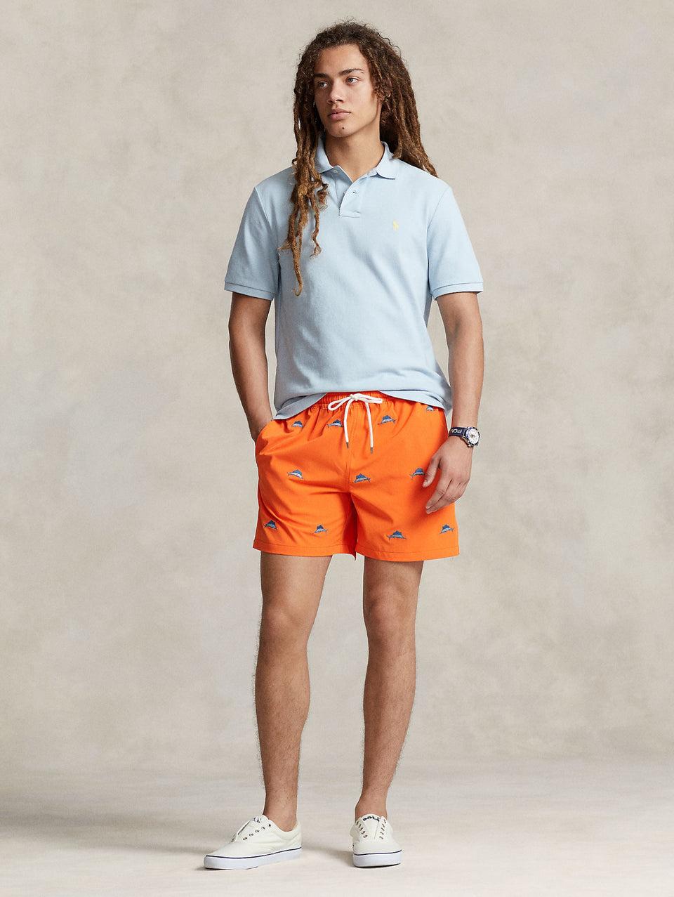 RALPH LAUREN Polo in Mesh Slim Fit Blu Cielo Vendite Flash