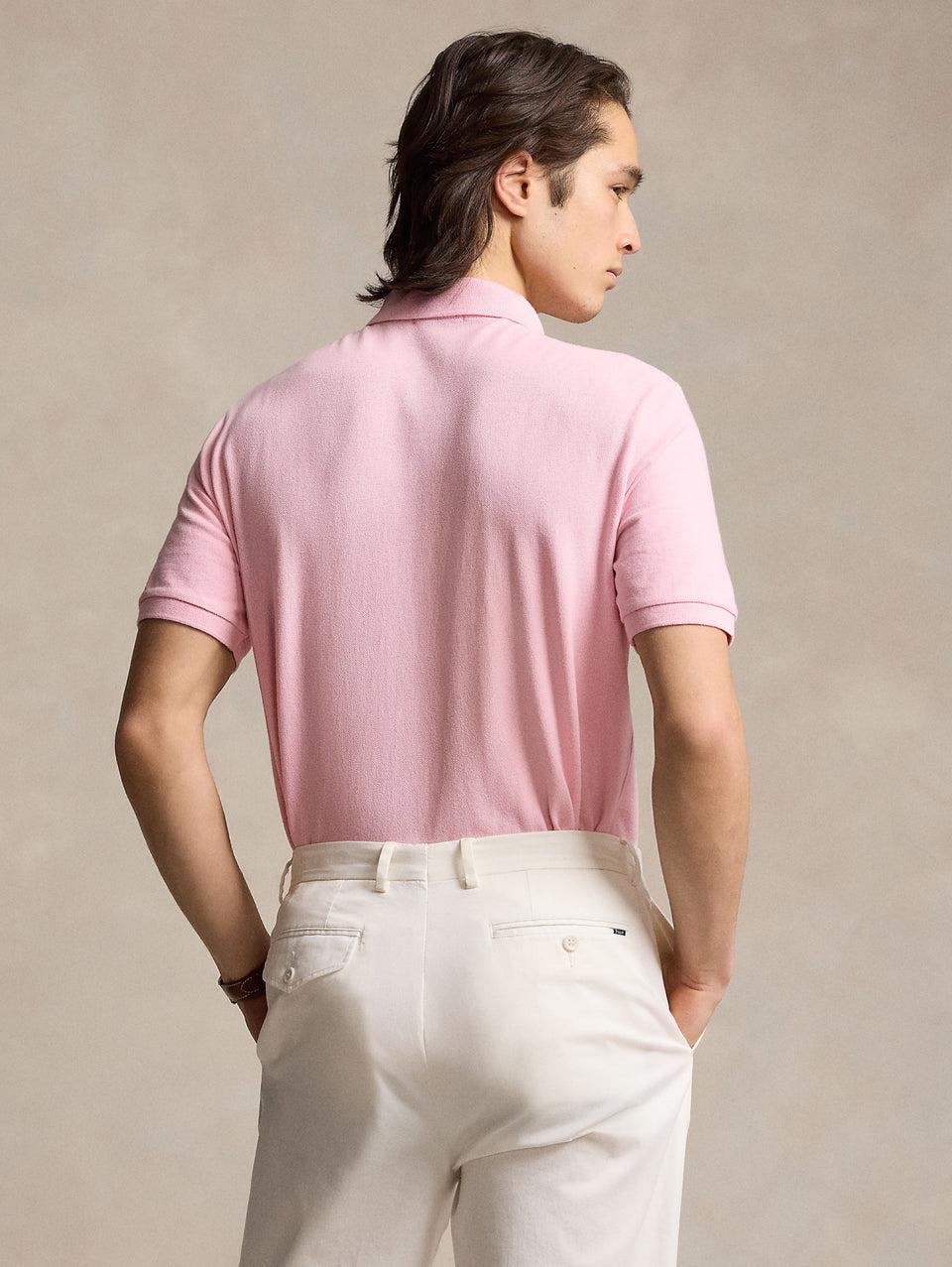 RALPH LAUREN Polo in Mesh Slim Fit Rosa In Saldo