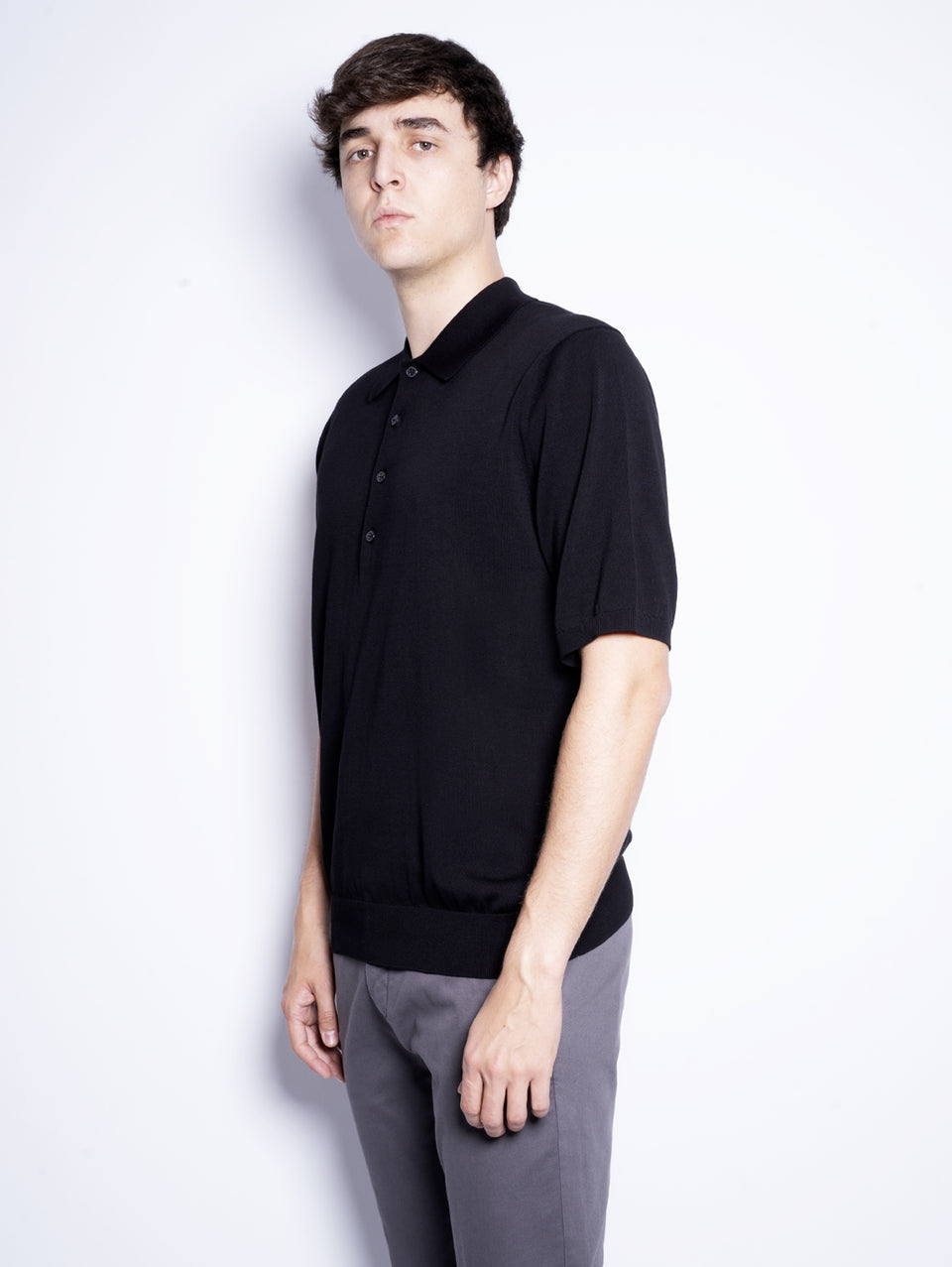 CLOSED Polo in Cotone Extrafine Nero 2025