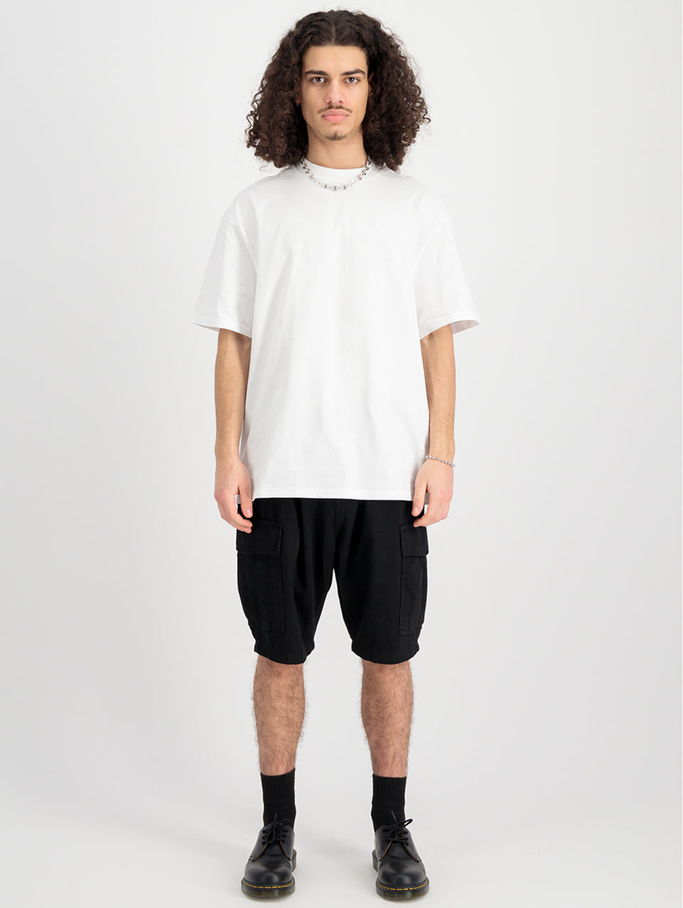 ALPHA INDUSTRIES Shorts Cargo con Pince in Twill di Cotone Nero Qualità Garantita