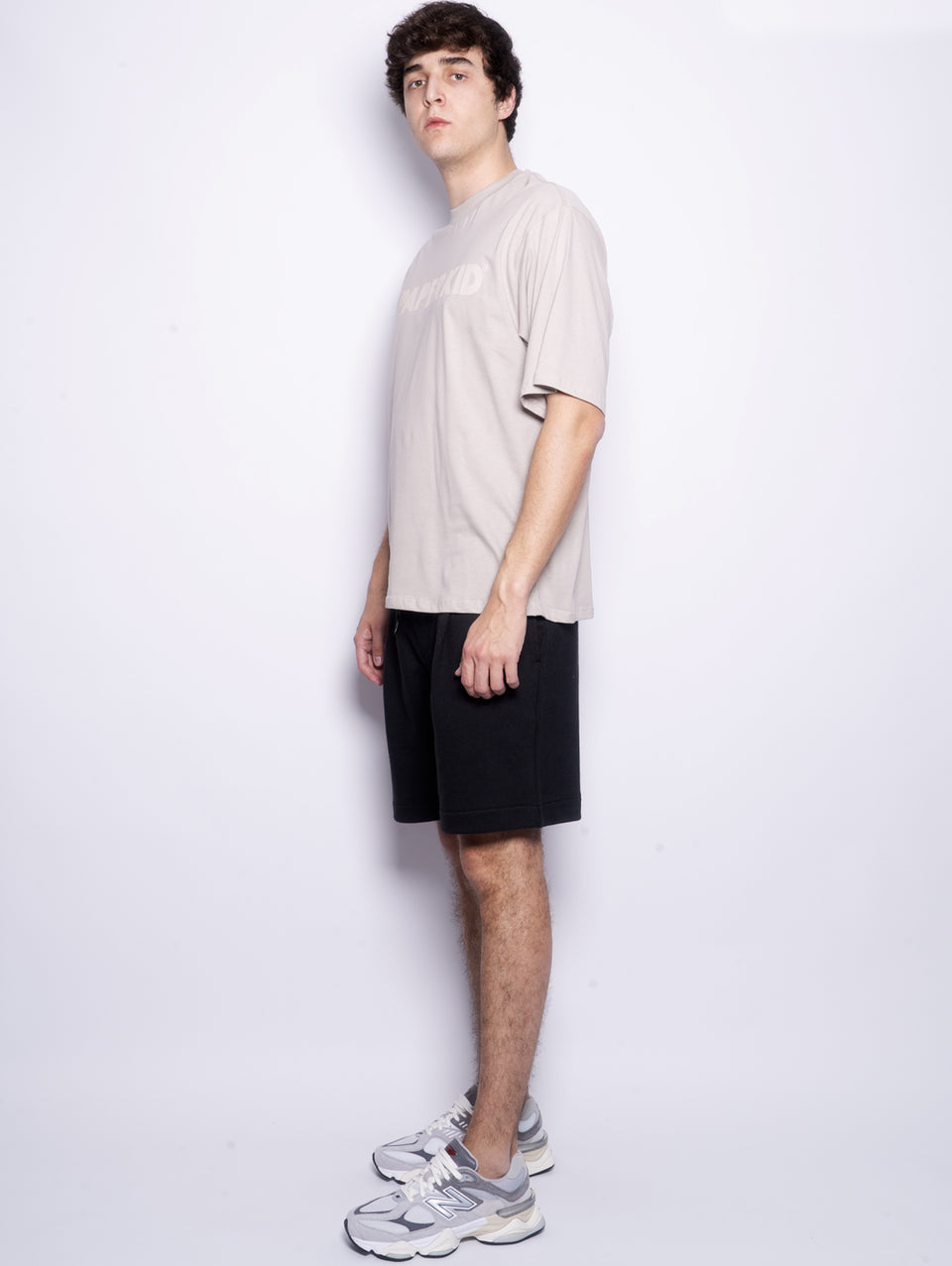 A PAPER KID Shorts in Felpa con Pince Nero Solo un giorno rimasto