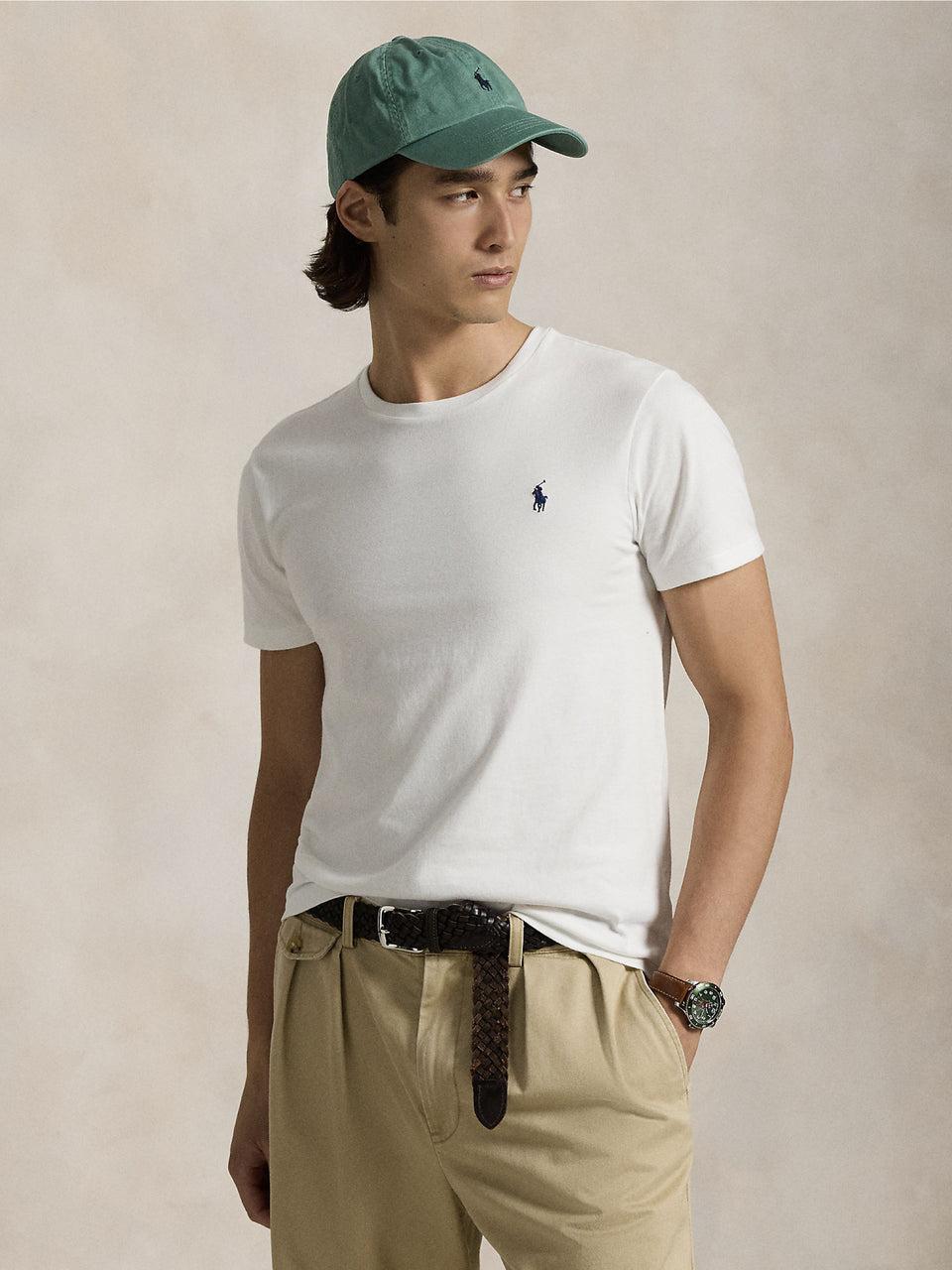 RALPH LAUREN T-shirt in Cotone Basica Bianca