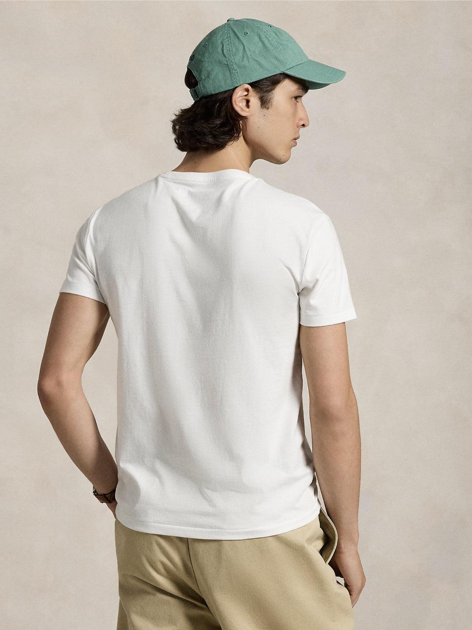 RALPH LAUREN T-shirt in Cotone Basica Bianca Offerta