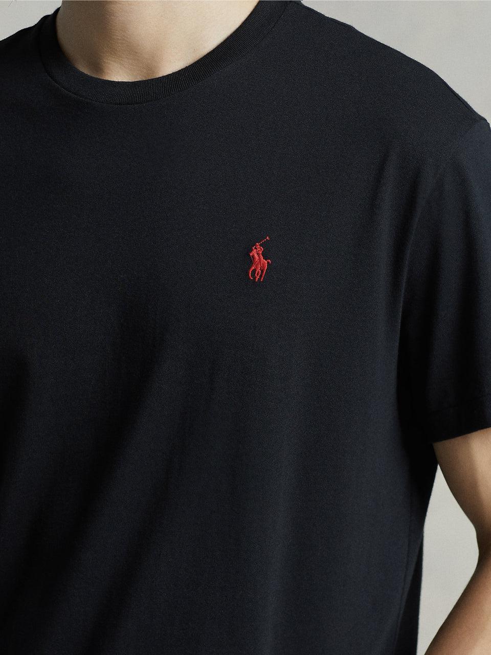 RALPH LAUREN T-shirt in Cotone Basica Nero Online