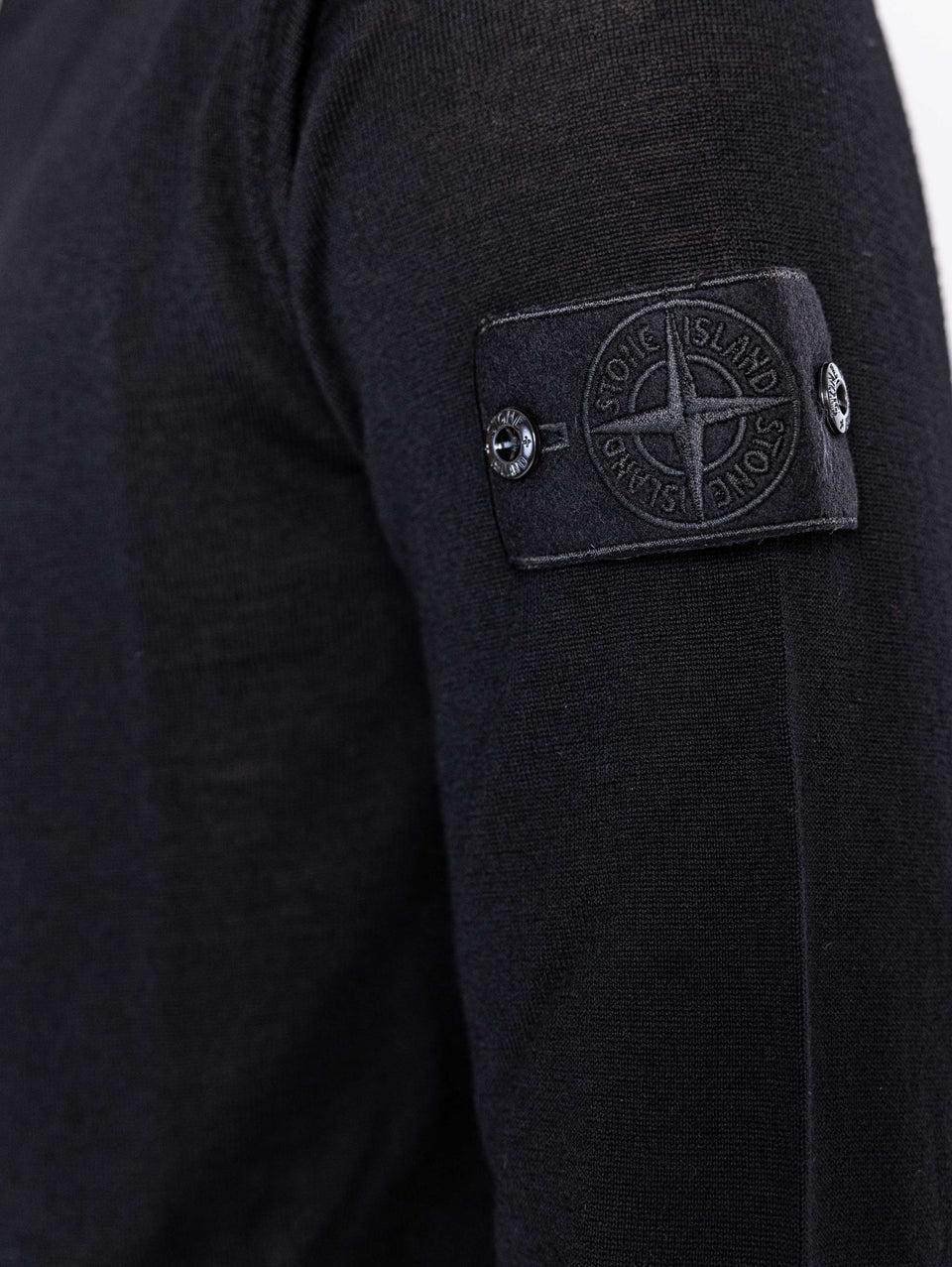 STONE ISLAND Maglia Collo Alto Ghost in Lana Nero Vendita Calda
