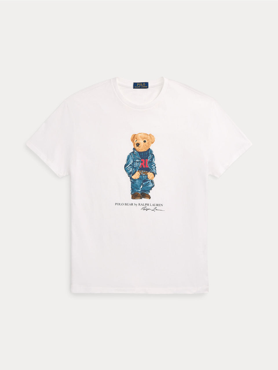 RALPH LAUREN T-shirt Girocollo Polo Bear Bianco Vendita Economica