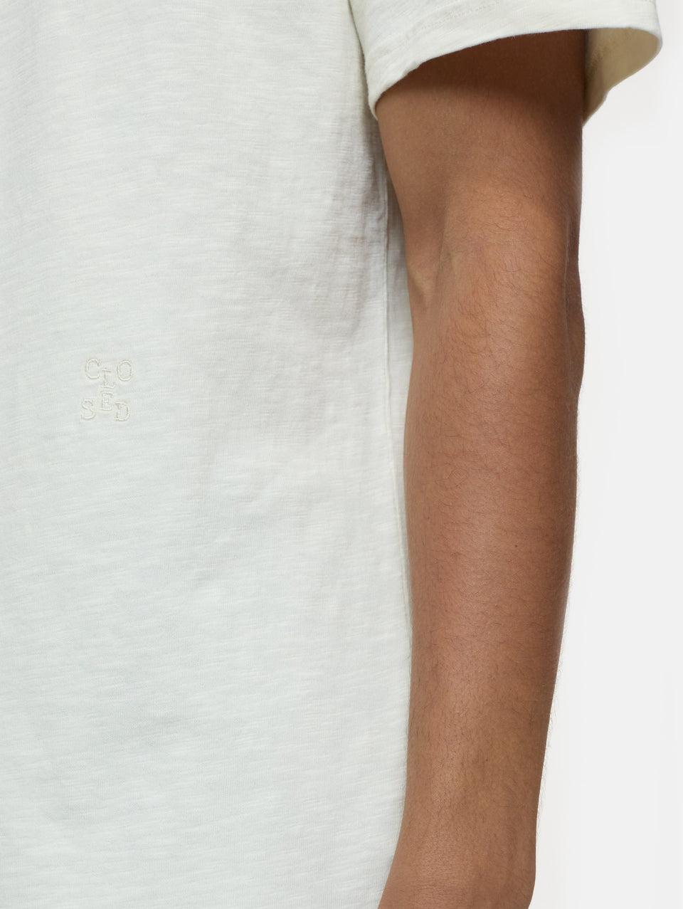 CLOSED T-shirt Effetto Fiammato Avorio Saldi Di Fabbrica