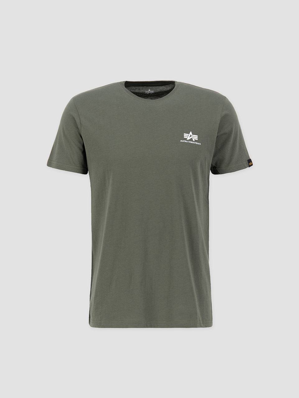 ALPHA INDUSTRIES T-shirt con Logo sul Petto Verde Negozio