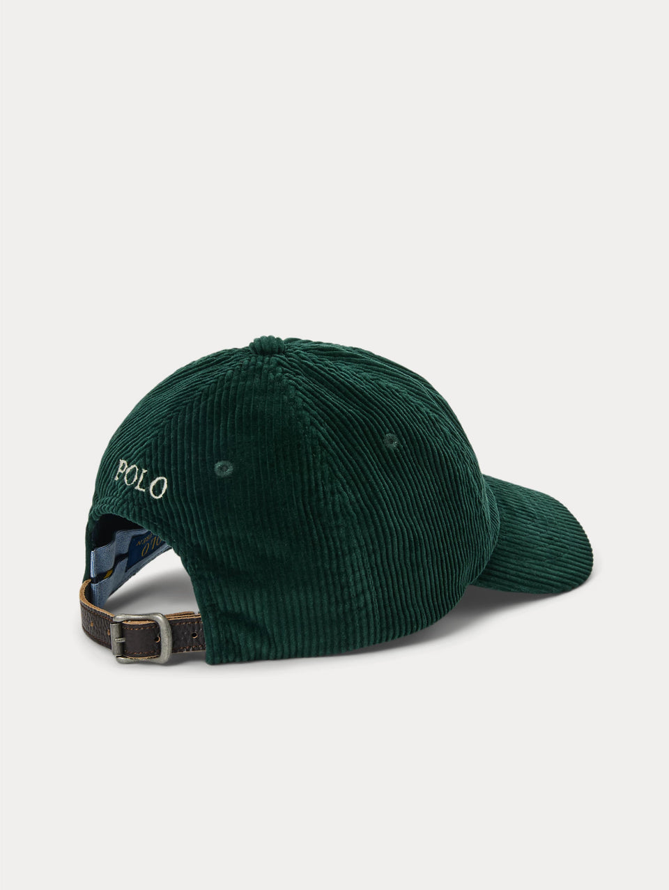 RALPH LAUREN Cappello in Velluto a Coste Verde Affare Del Giorno