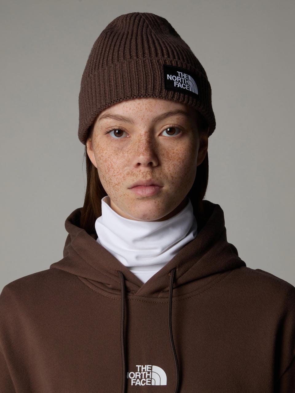 THE NORTH FACE Berretto in Maglia con Logo Frontale Marrone Convenienza