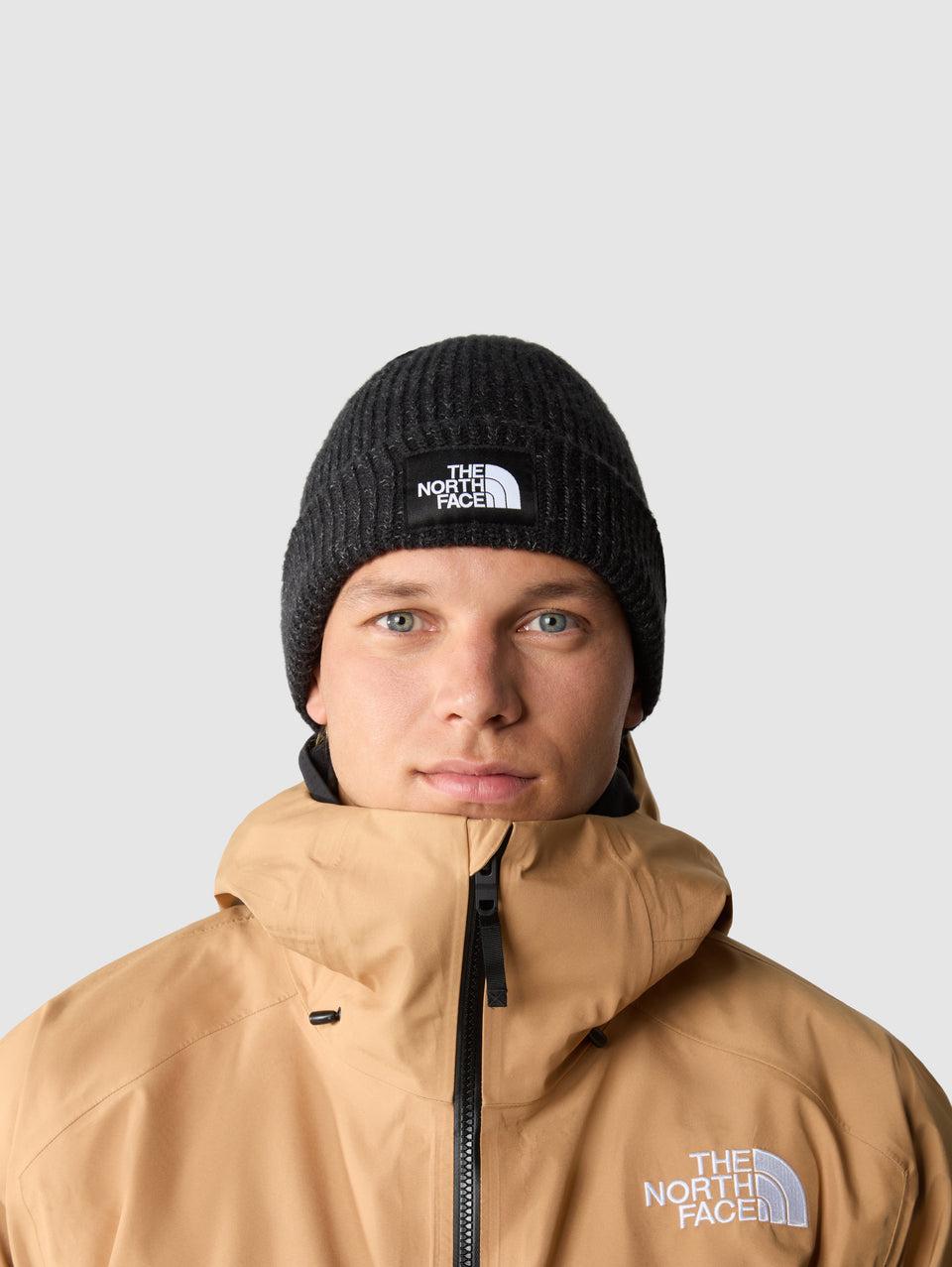 THE NORTH FACE Berretto in Maglia a Coste con Logo Nero Sconto