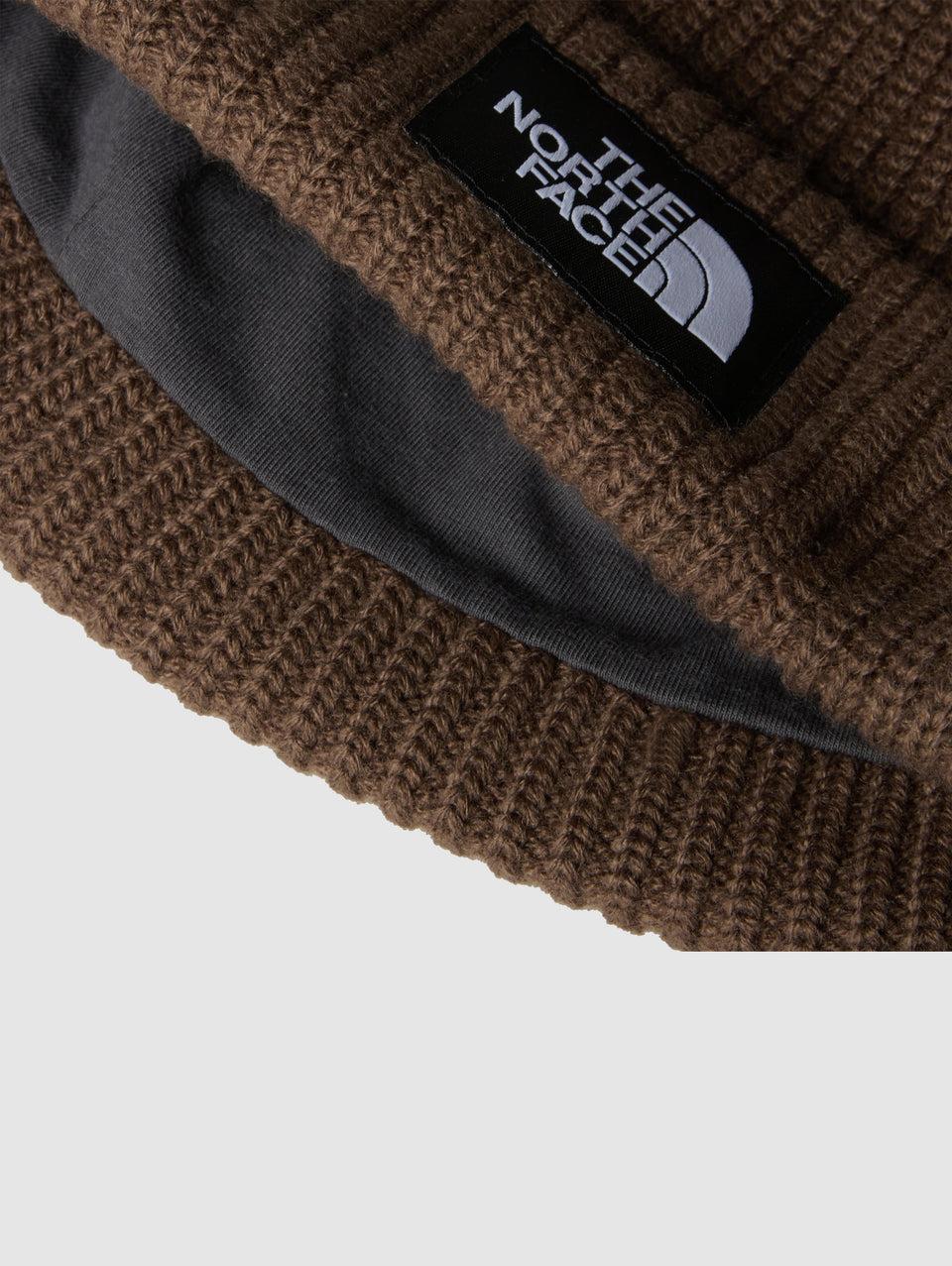 THE NORTH FACE Berretto in Maglia a Coste con Logo Marrone Economico