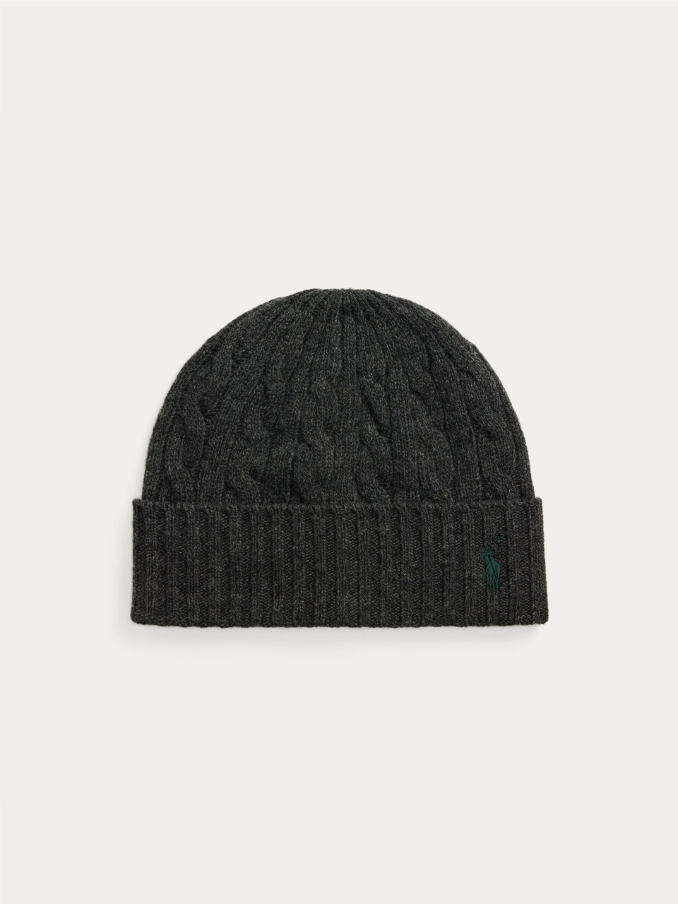 RALPH LAUREN Cappello in Lana a Trecce Grigio