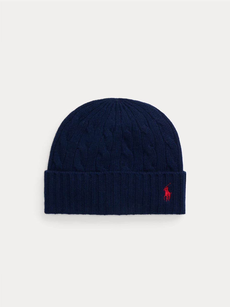 RALPH LAUREN Cappello in Lana a Trecce Blu