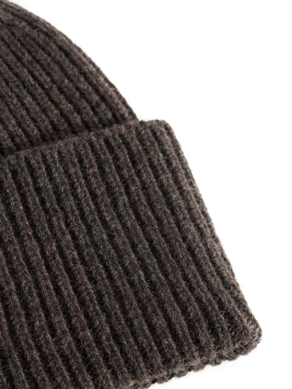 NORSE PROJECTS Berretto in Lana a Coste Marrone In Vendita