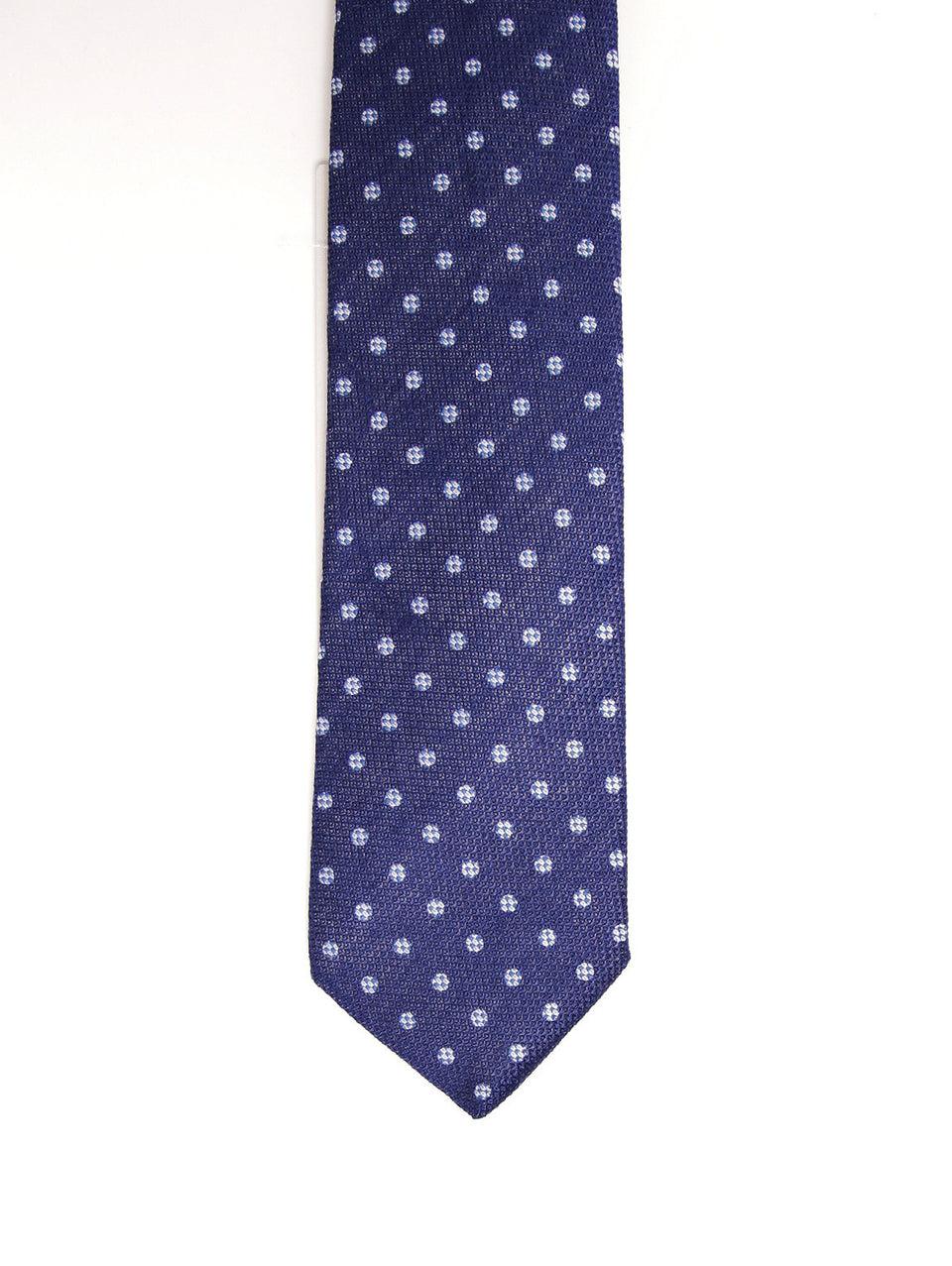 MANUEL RITZ Cravatta in cotone 2232K506 173406 Pois Blu Offerta per la Festa della Mamma