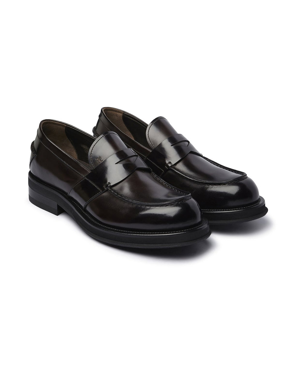 FABI Mocassino Penny Loafer con Suola in Gomma Testa di Moro Promozione Limitata