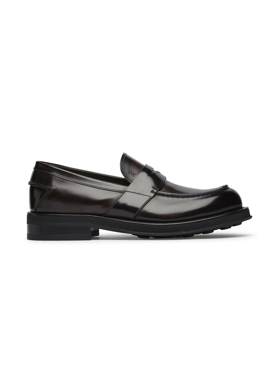 FABI Mocassino Penny Loafer con Suola in Gomma Testa di Moro Promozione Limitata