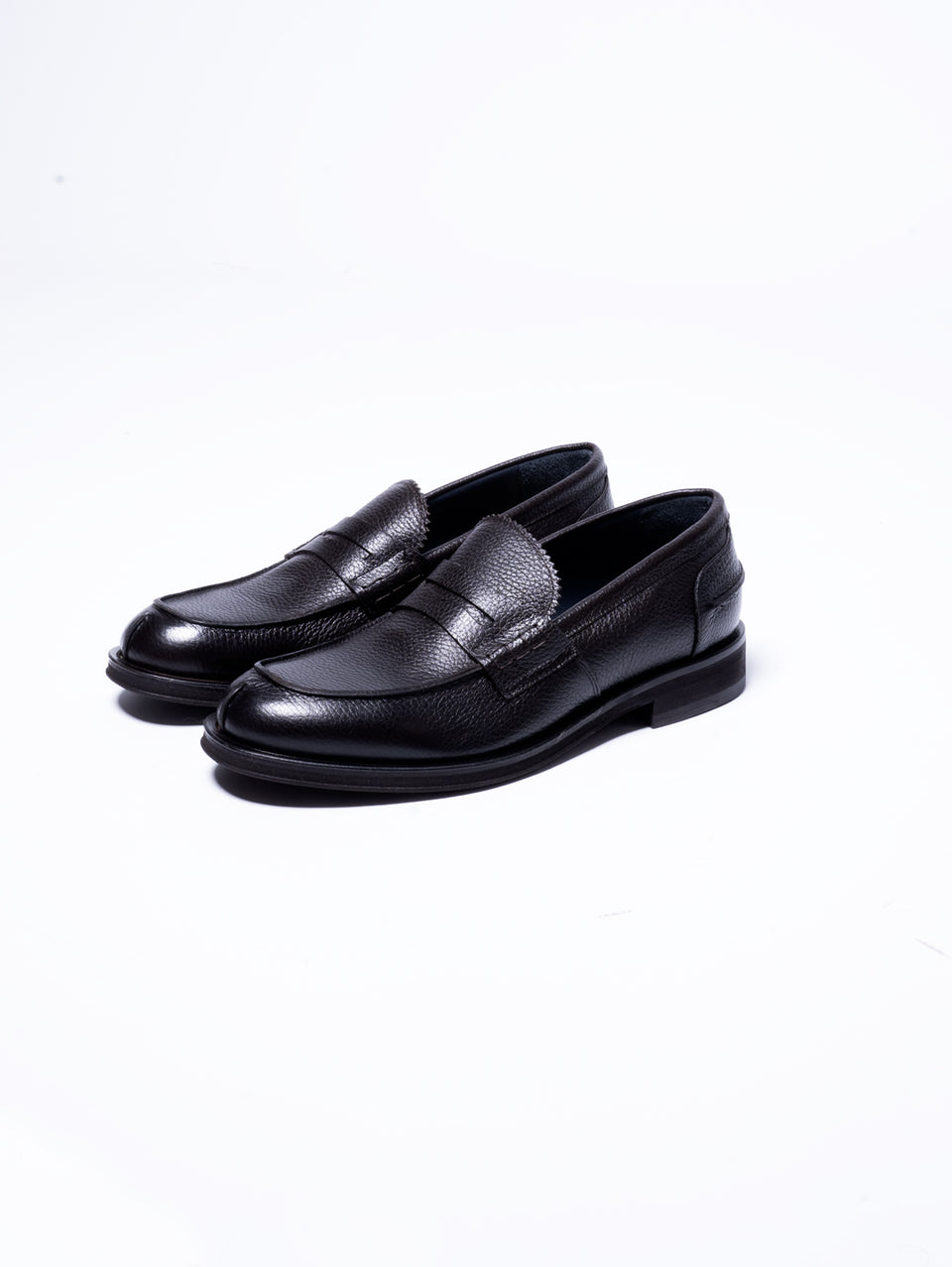 GEORGE HOL'S Mocassino Penny Loafer in Pelle Martellata Testa di Moro Vendite Flash