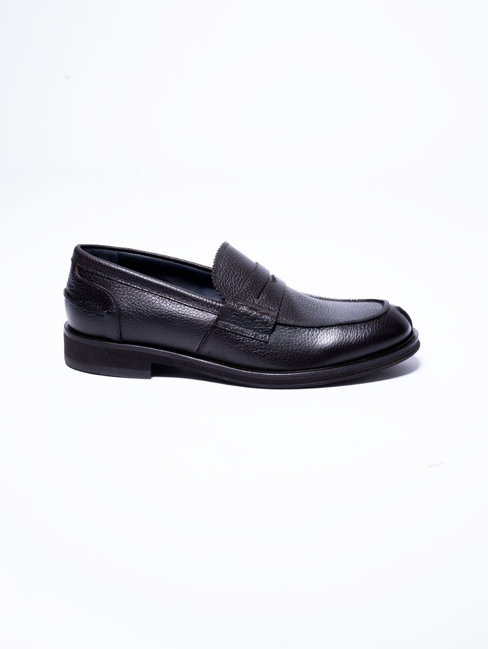 GEORGE HOL'S Mocassino Penny Loafer in Pelle Martellata Testa di Moro Vendite Flash