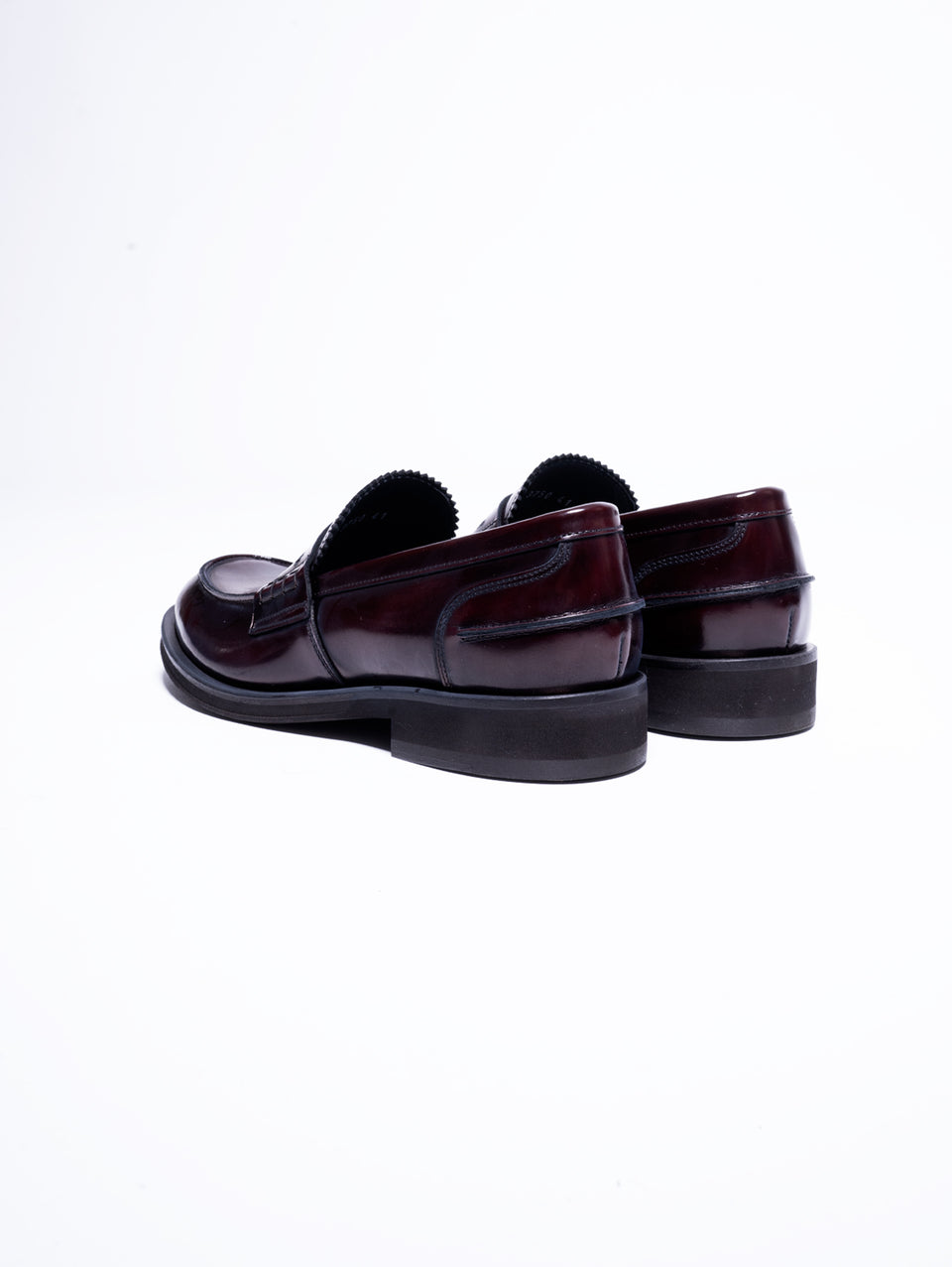 GEORGE HOL'S Mocassino Penny Loafer in Abrasivato Bordeaux In Saldo