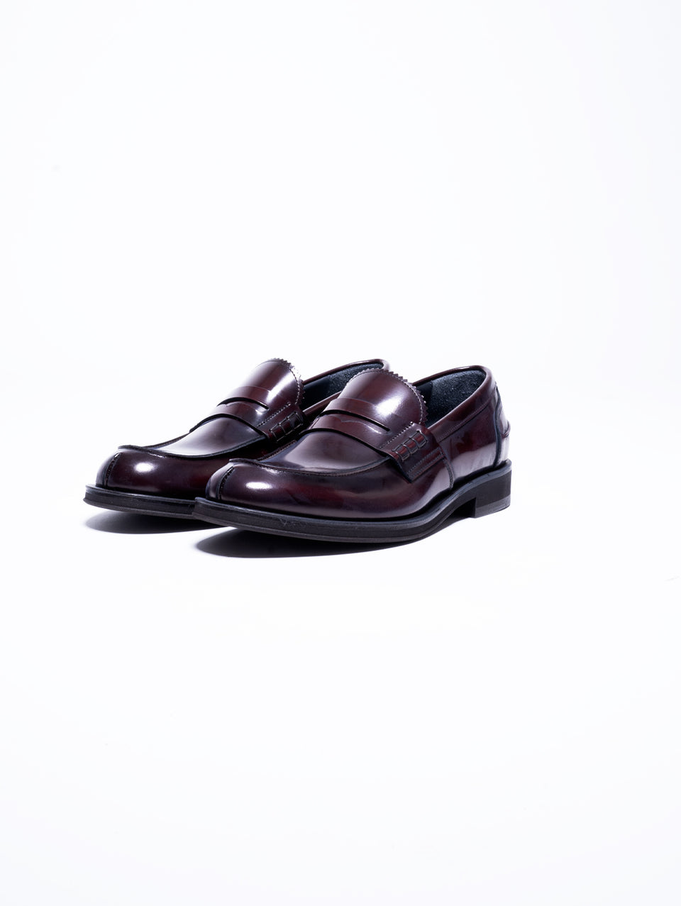 GEORGE HOL'S Mocassino Penny Loafer in Abrasivato Bordeaux In Saldo