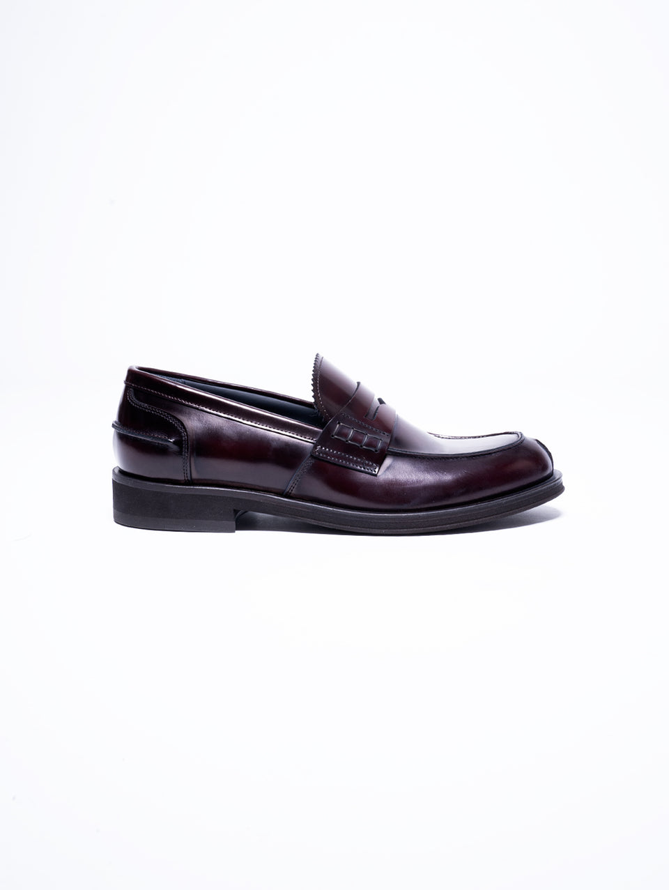 GEORGE HOL'S Mocassino Penny Loafer in Abrasivato Bordeaux In Saldo