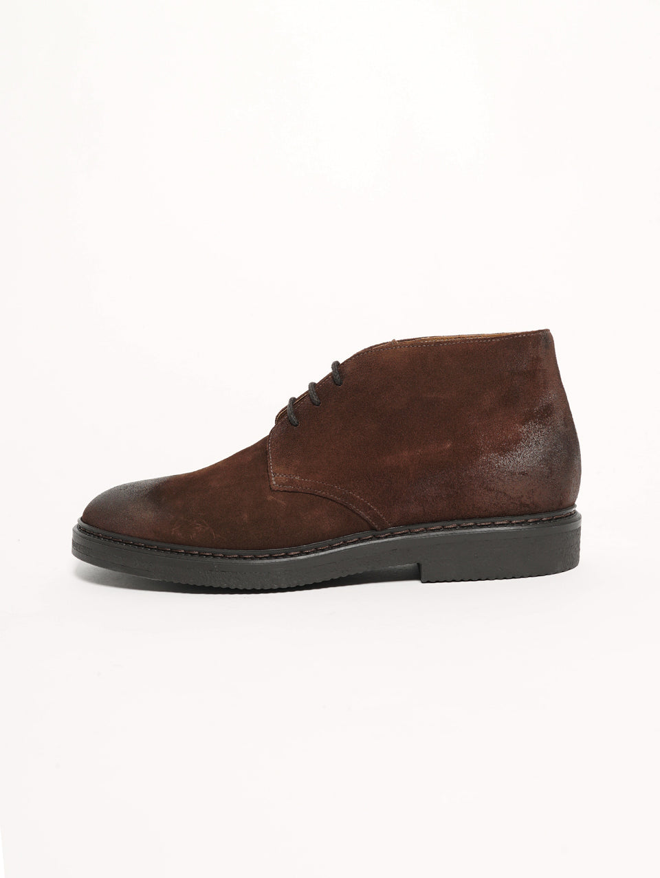 DUCA DI WELLES Stivaletto in pelle oliata Terra di siena bruciato
