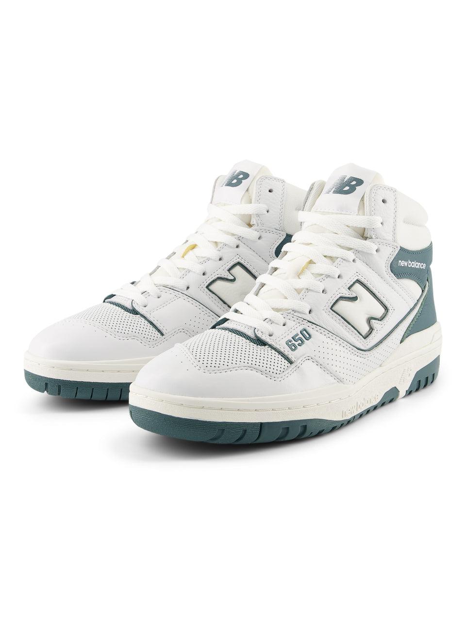 NEW BALANCE Sneakers Alte Retrò 650 Bianco/Petrolio Offerta