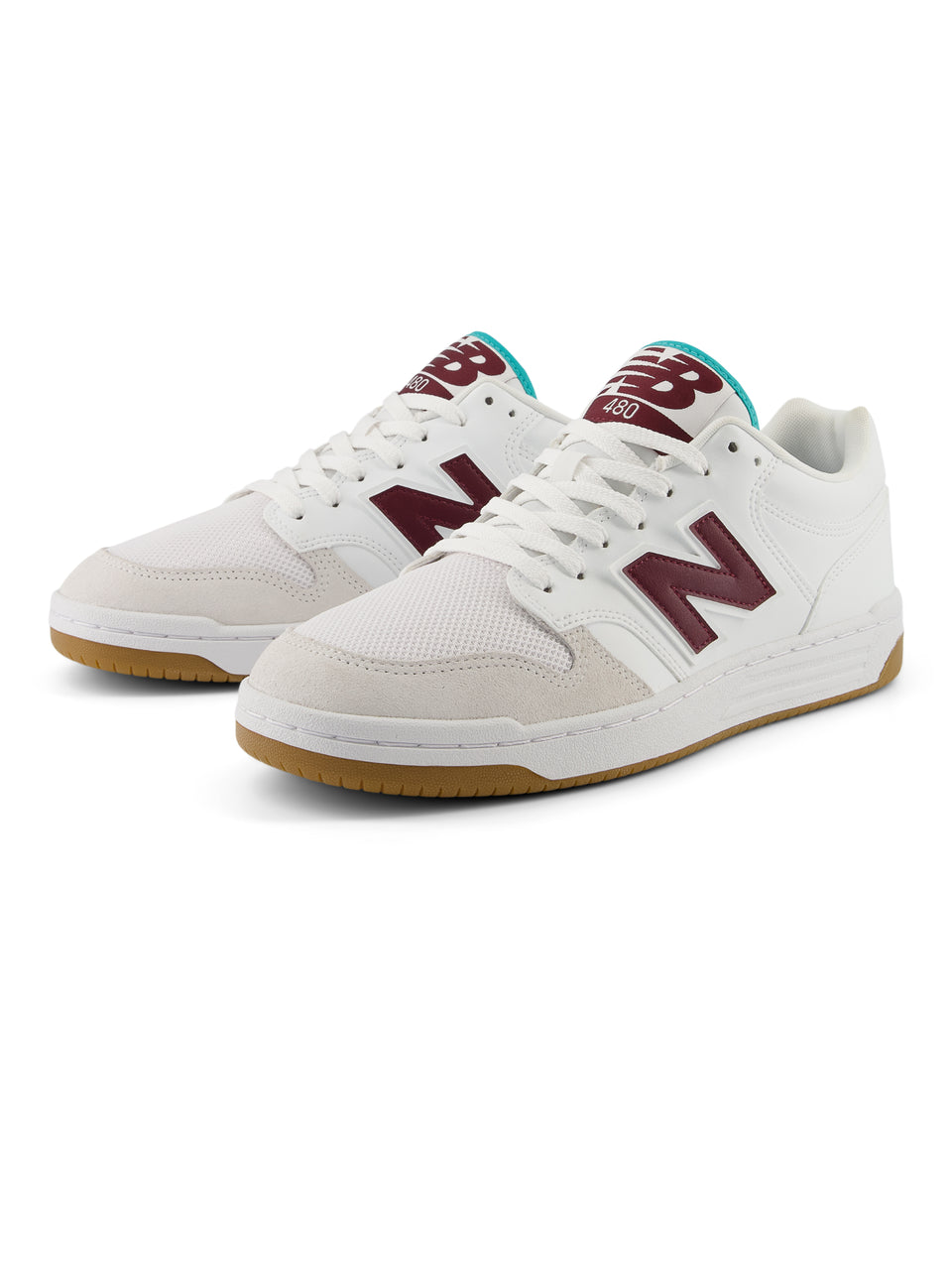 NEW BALANCE Sneakers Basse da Basket 480 Bianco/Bordeaux Online