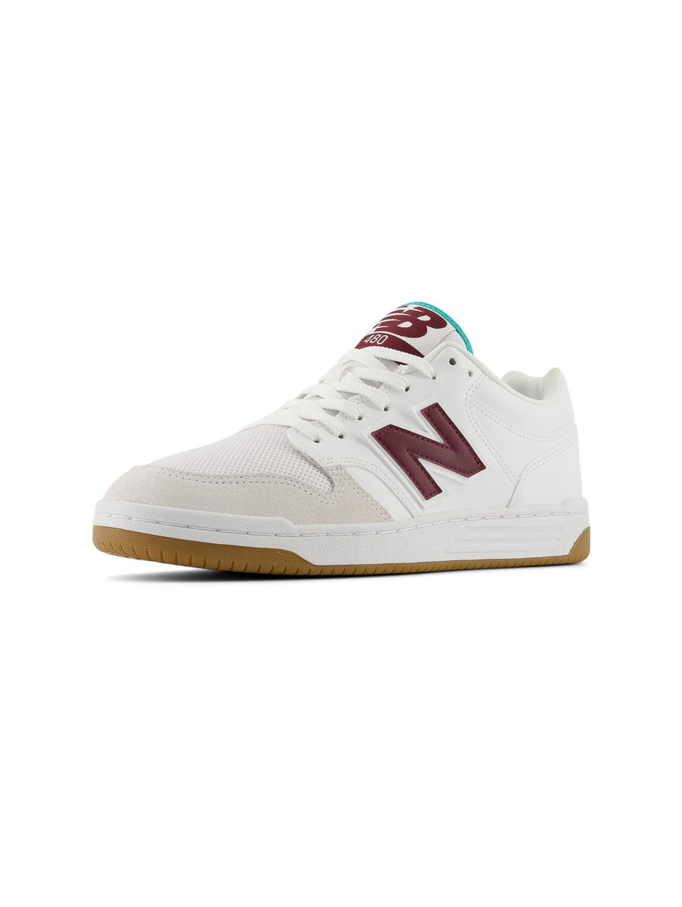 NEW BALANCE Sneakers Basse da Basket 480 Bianco/Bordeaux Online