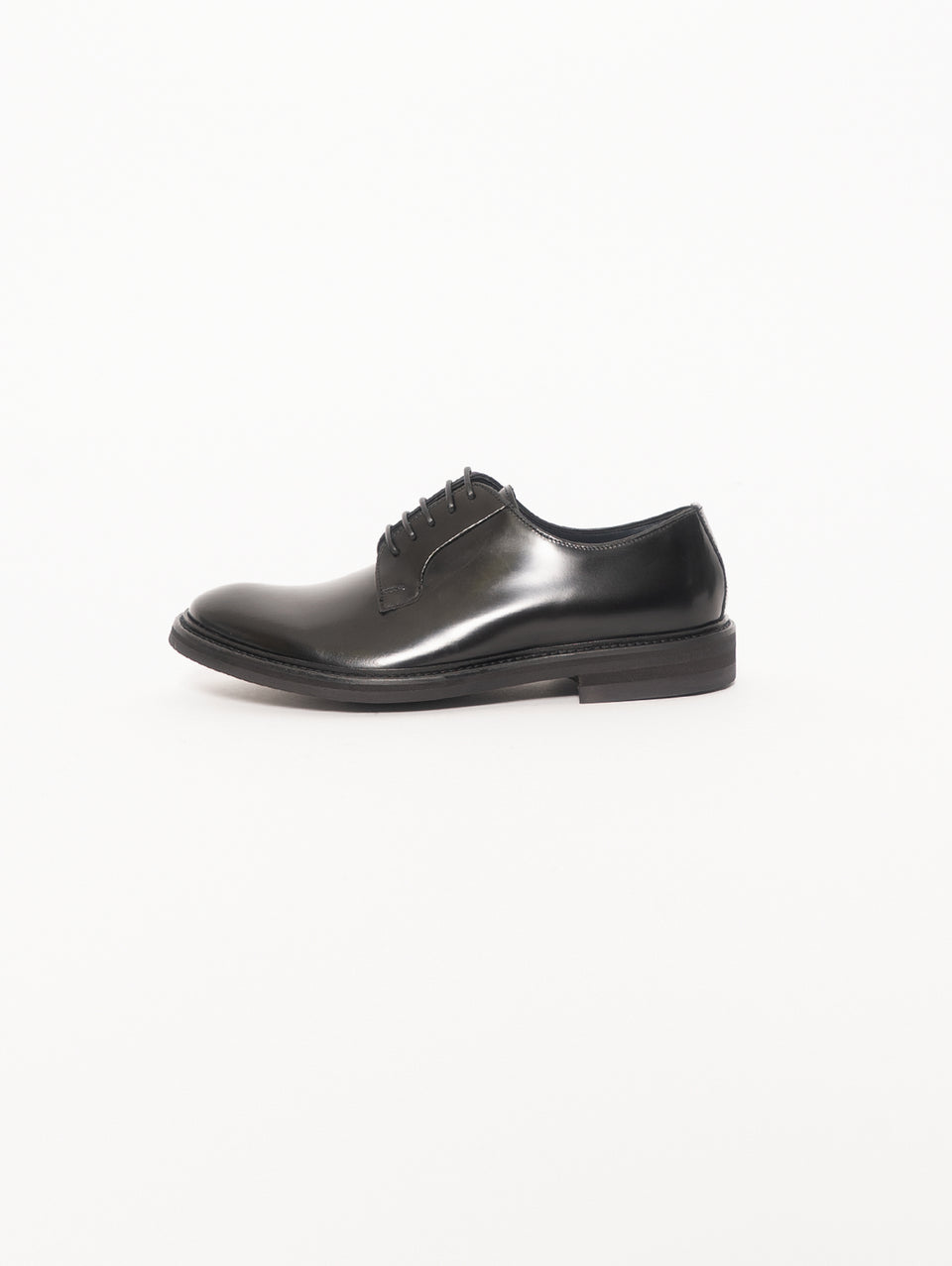 SEBOY'S Derby Classica con Suola in Gomma Nero