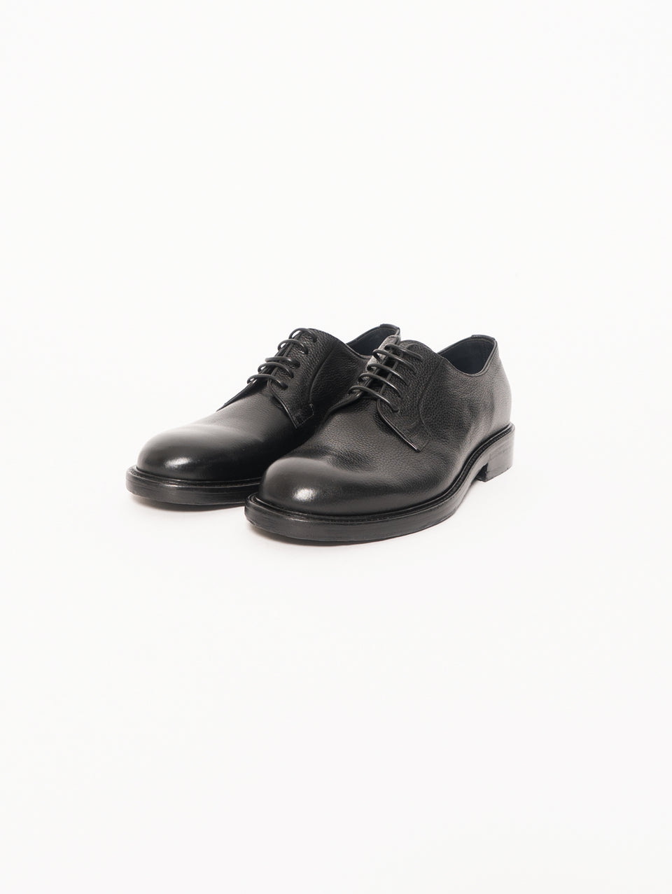 SEBOY'S Derby Classica in Pelle Martellata Nero Vendite Flash