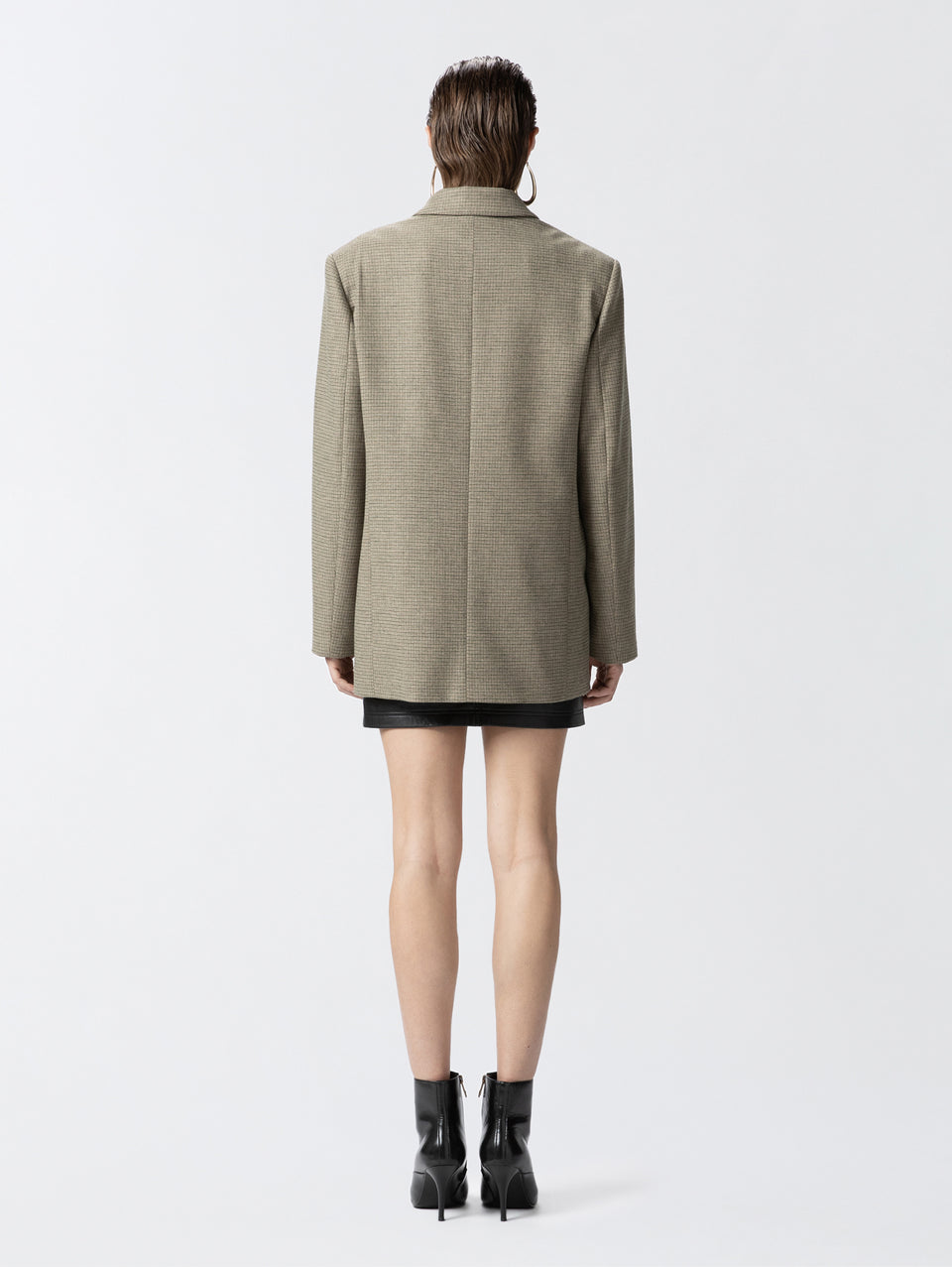 PINKO Blazer Oversize a Micro Quadretti Verde Promozione
