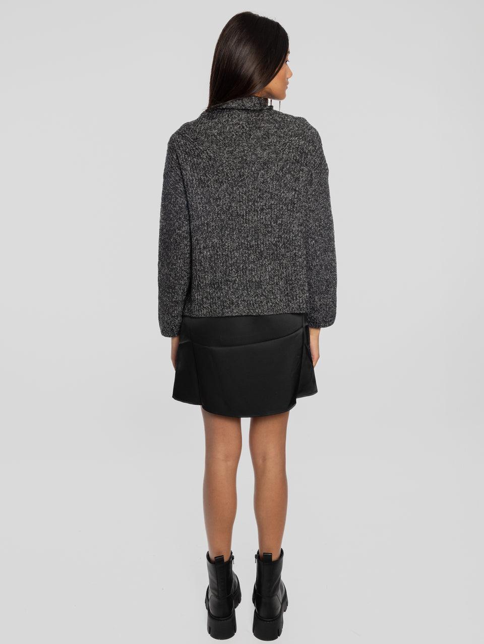PINKO Abito Sottoveste con Maglia Removibile Nero/Grigio Presa