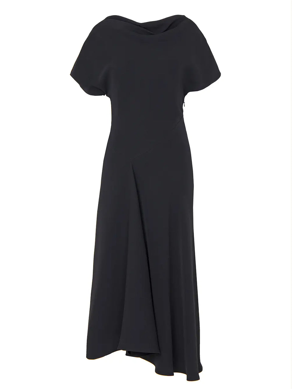 P.A.R.O.S.H. Abito Midi con Drappeggio Nero Outlet