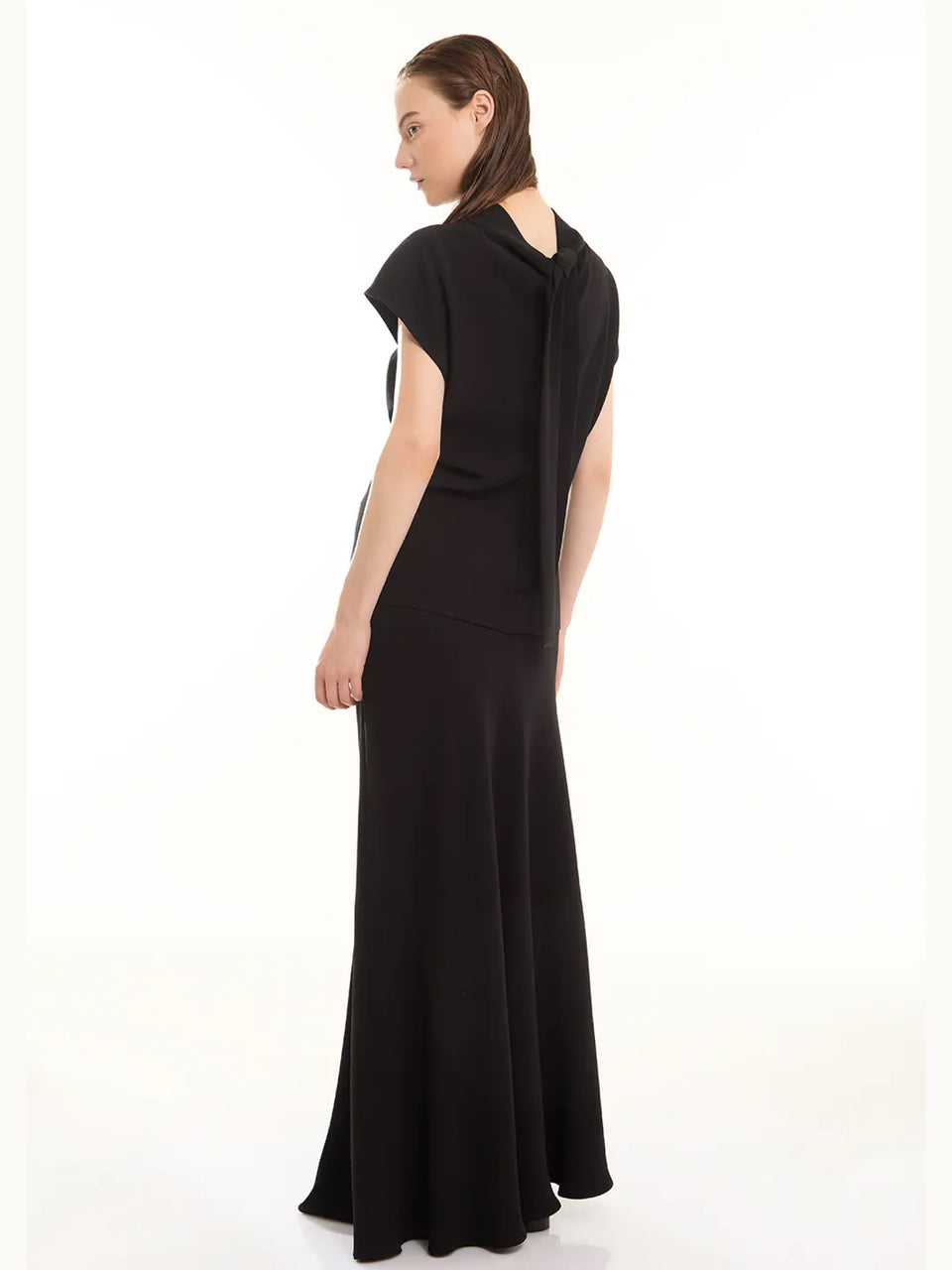 P.A.R.O.S.H. Blusa con Cannello e Fiocco Nero Vendite Flash