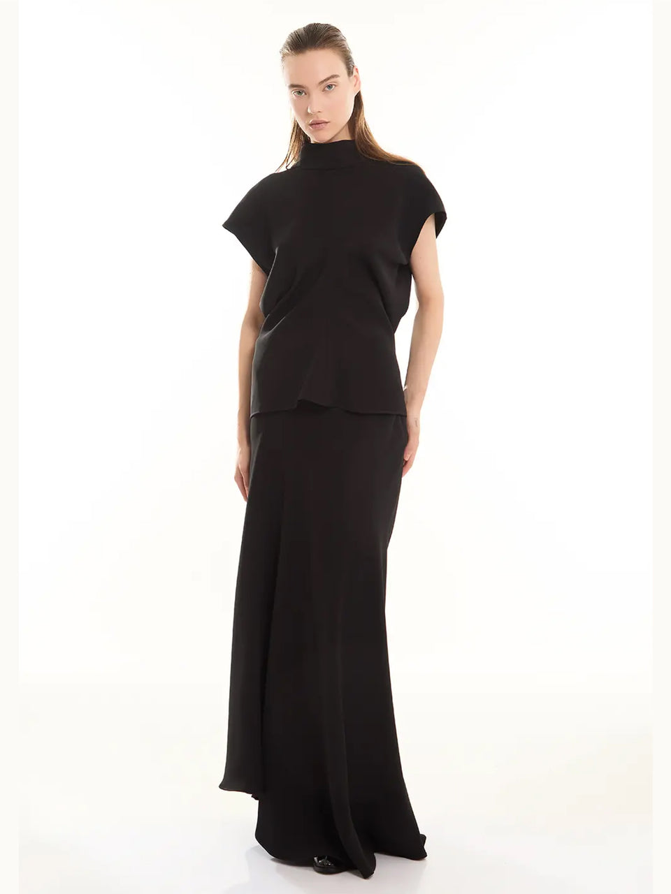 P.A.R.O.S.H. Blusa con Cannello e Fiocco Nero Vendite Flash