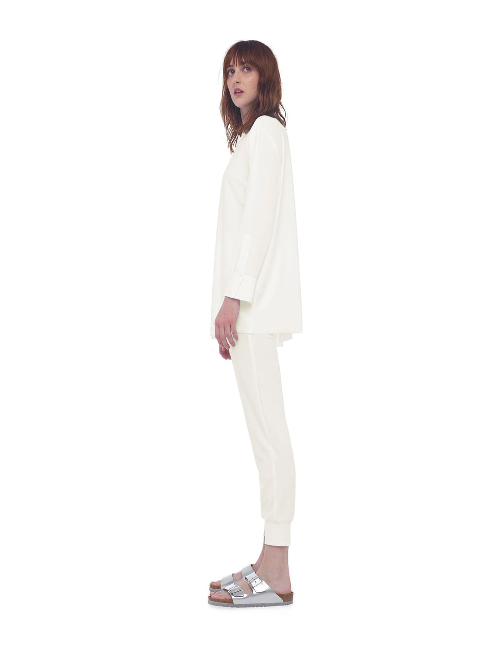 NORMA KAMALI Camicia con Chiusura in Velcro Avorio In Linea
