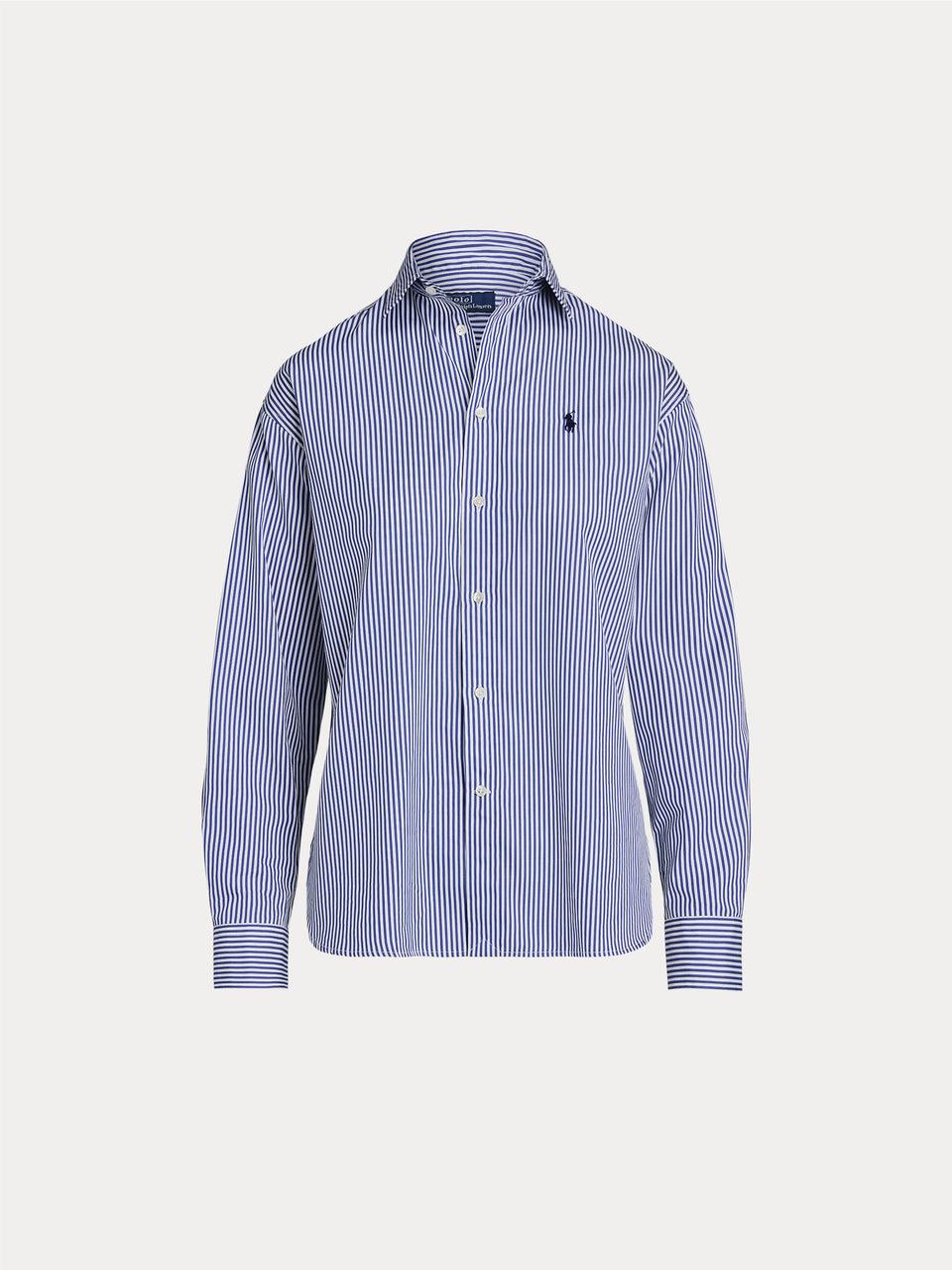 RALPH LAUREN Camicia a Righe Blu/Bianco Super Saving Price
