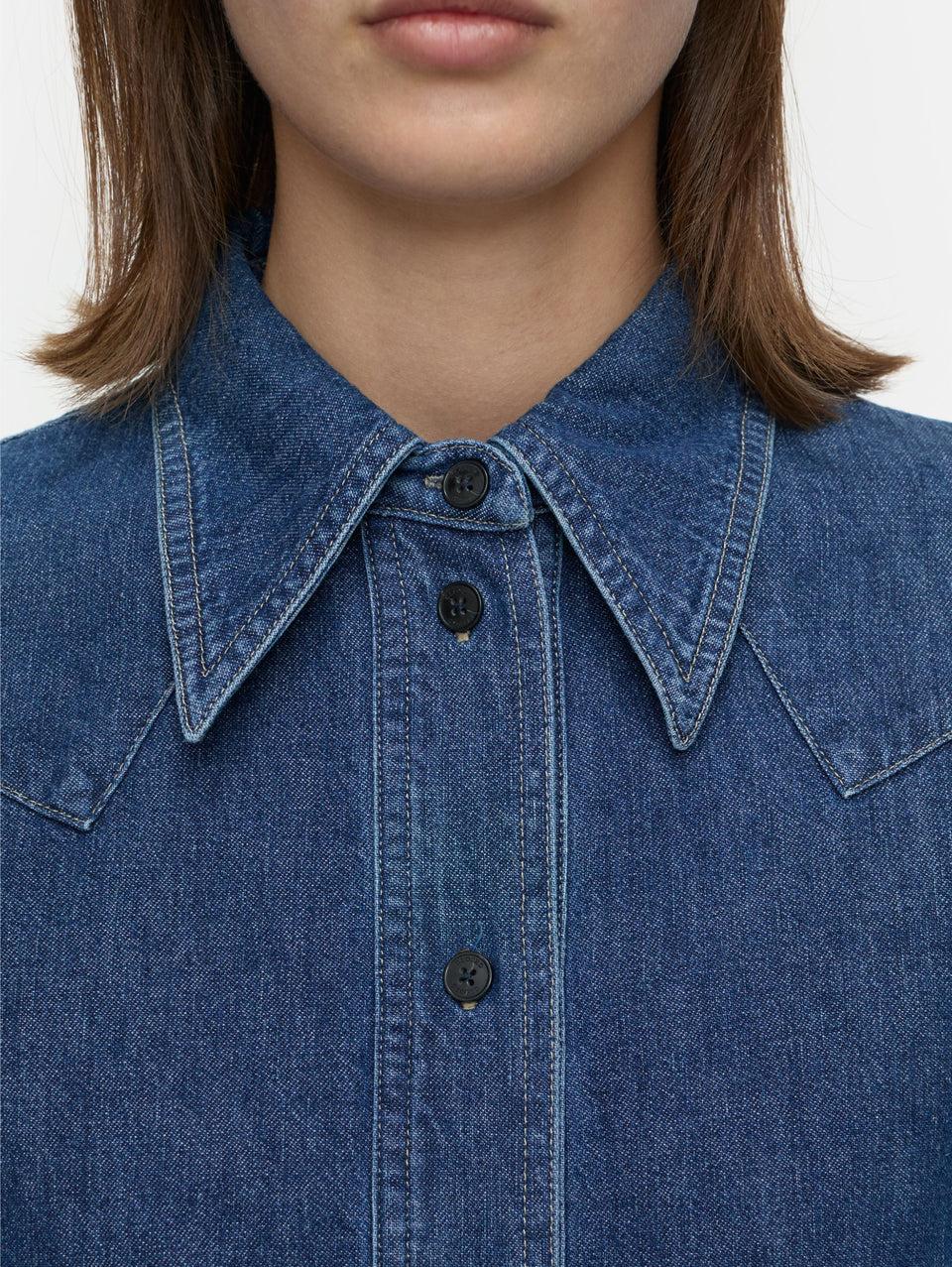 CLOSED Camicia Western in Denim Blu Soddisfazione Garantita