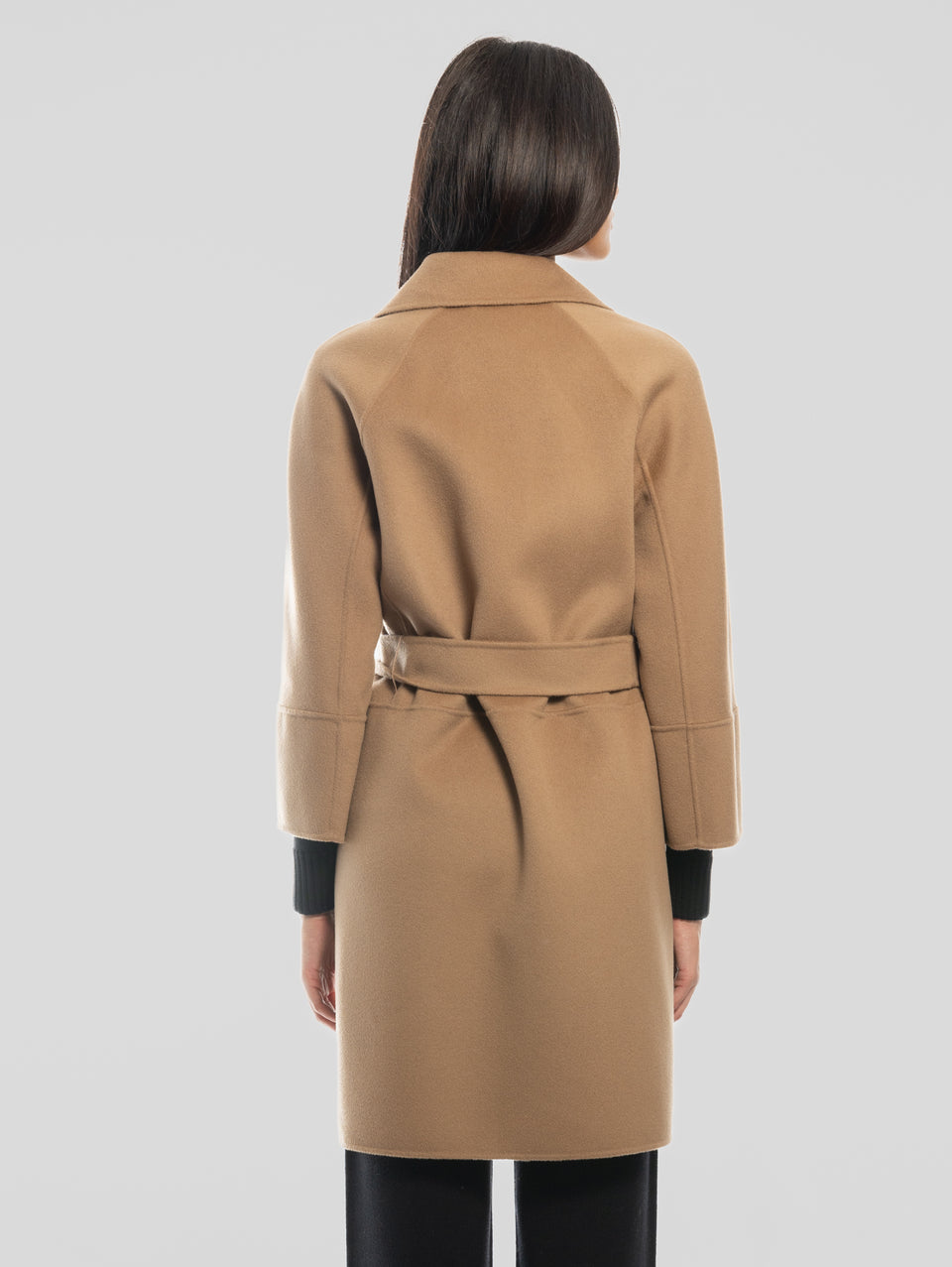 MAX MARA Cappotto Cucito a Mano in Doppio di Lana Arona Cammello Economico