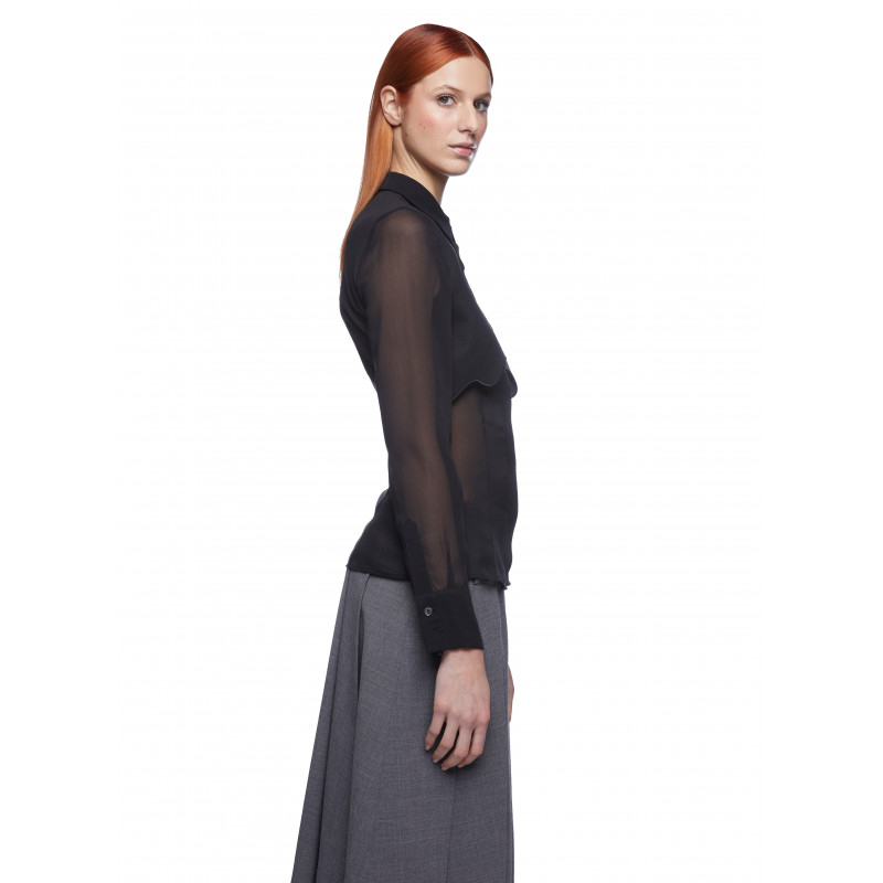 Vivetta CAMICIA CON RICAMO PROFILI GEORGETTE Presa
