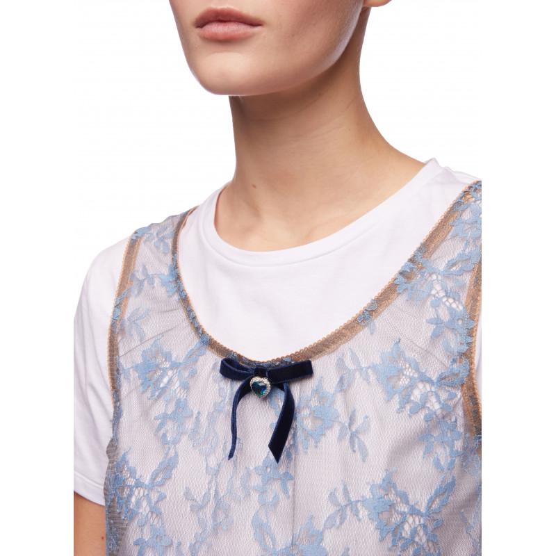 Vivetta T-SHIRT CON TOP PIZZO Sottocosto