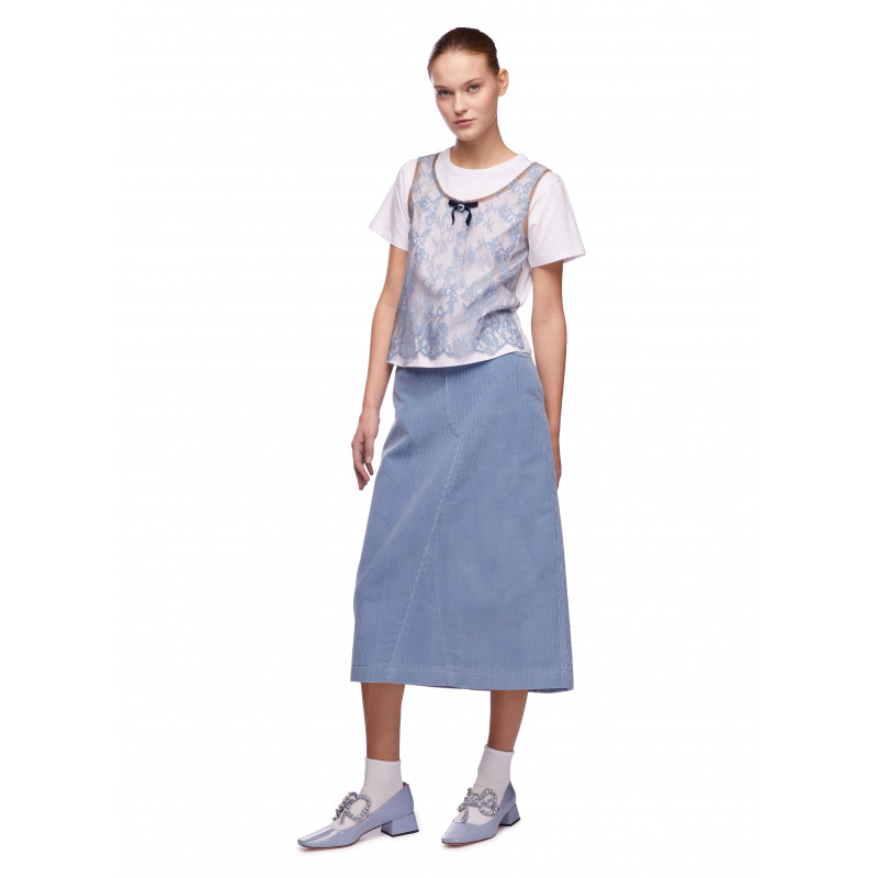 Vivetta T-SHIRT CON TOP PIZZO Sottocosto