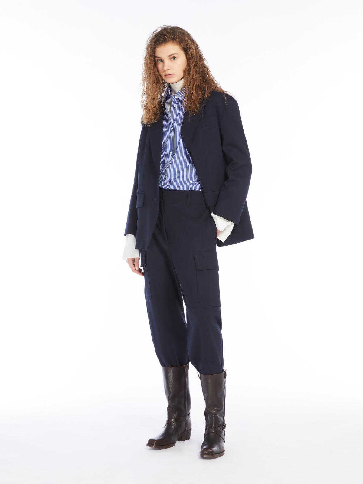 Weekend Blazer over in gabardina mista lana