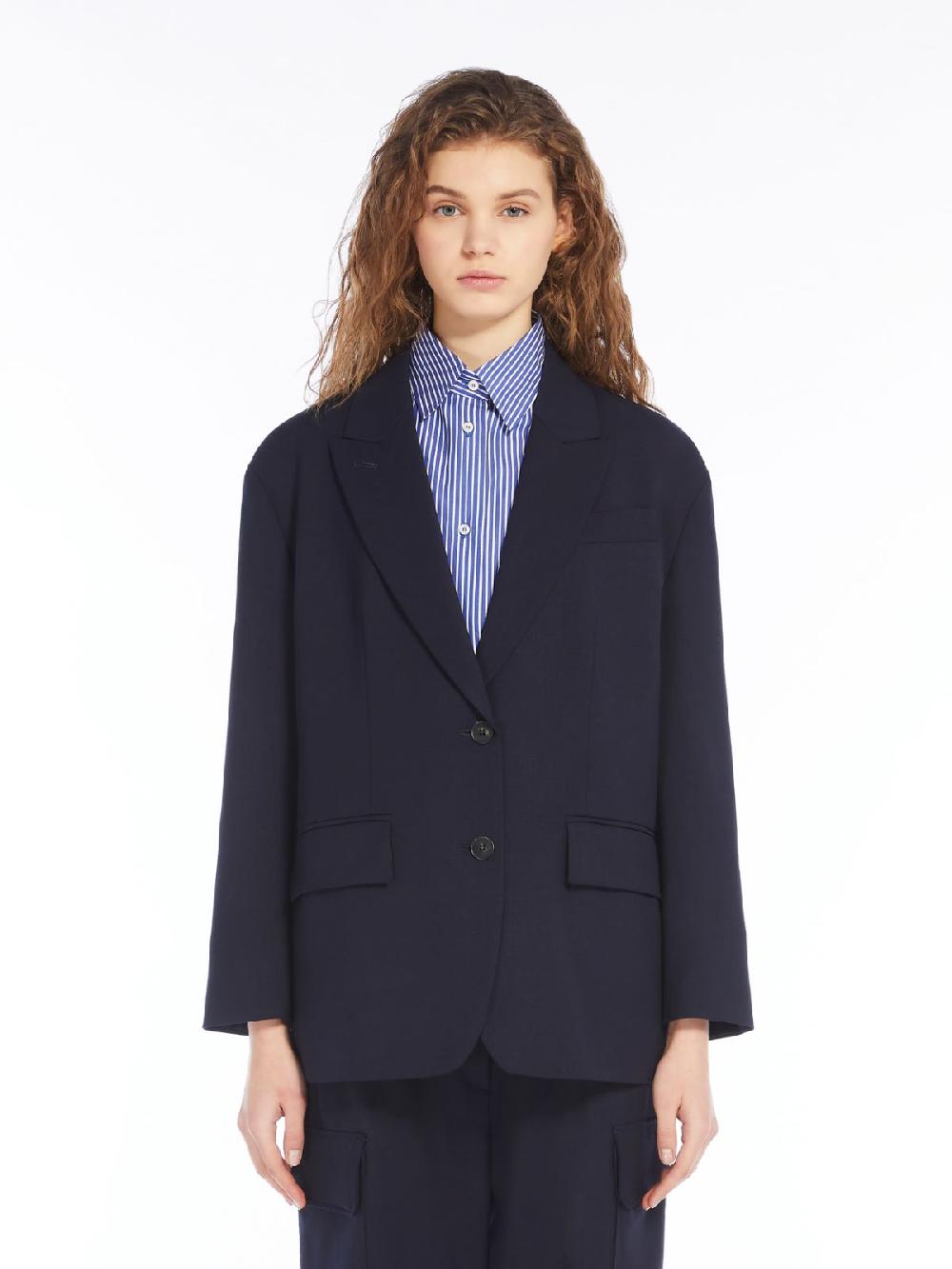 Weekend Blazer over in gabardina mista lana Consegna Veloce