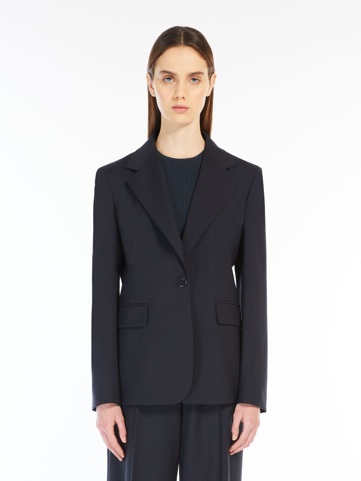 Weekend Blazer in lana natural stretch Fino Al -60%